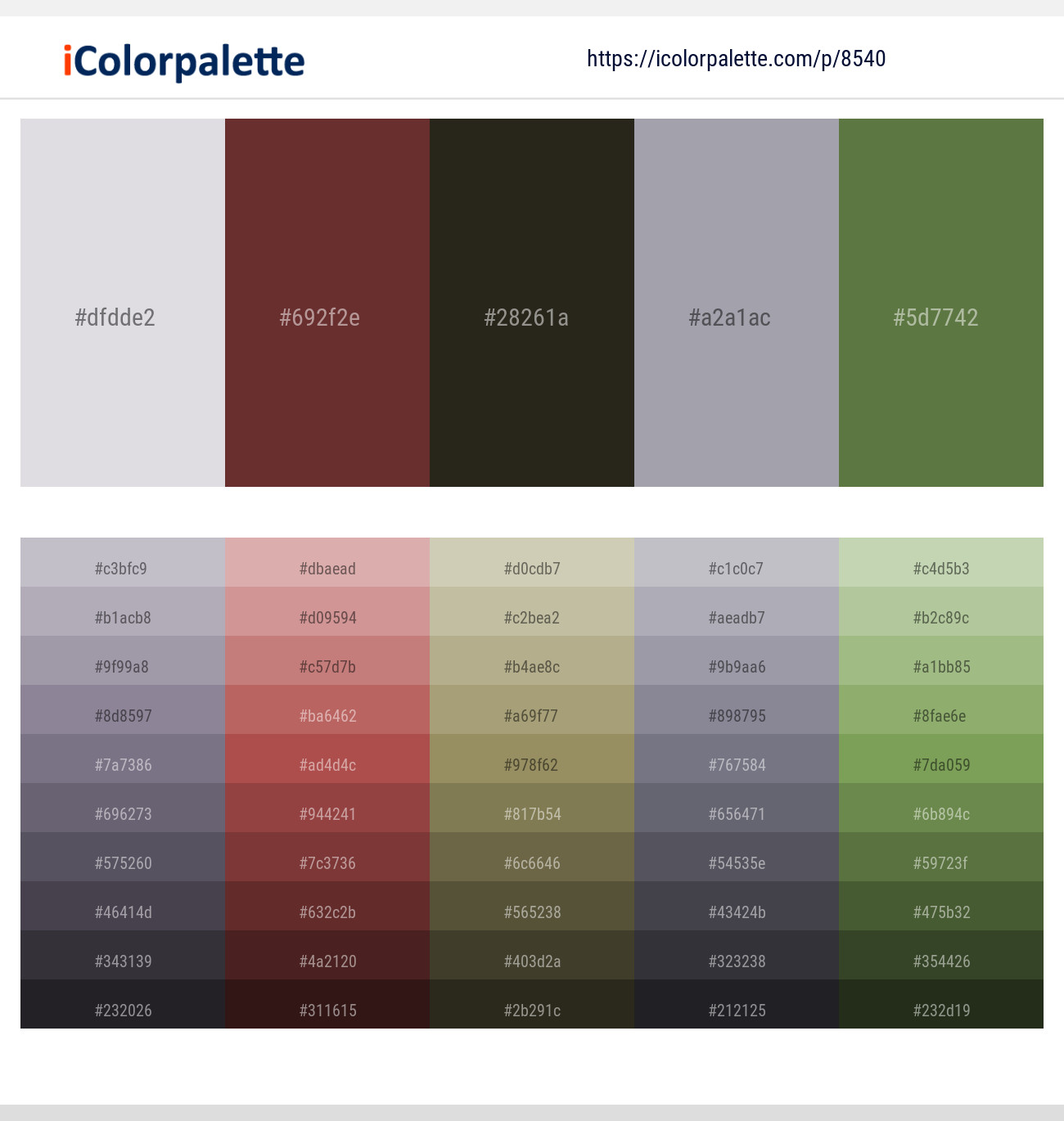 Mischka – Buccaneer – Zeus – Santas Gray – Dingley Color scheme