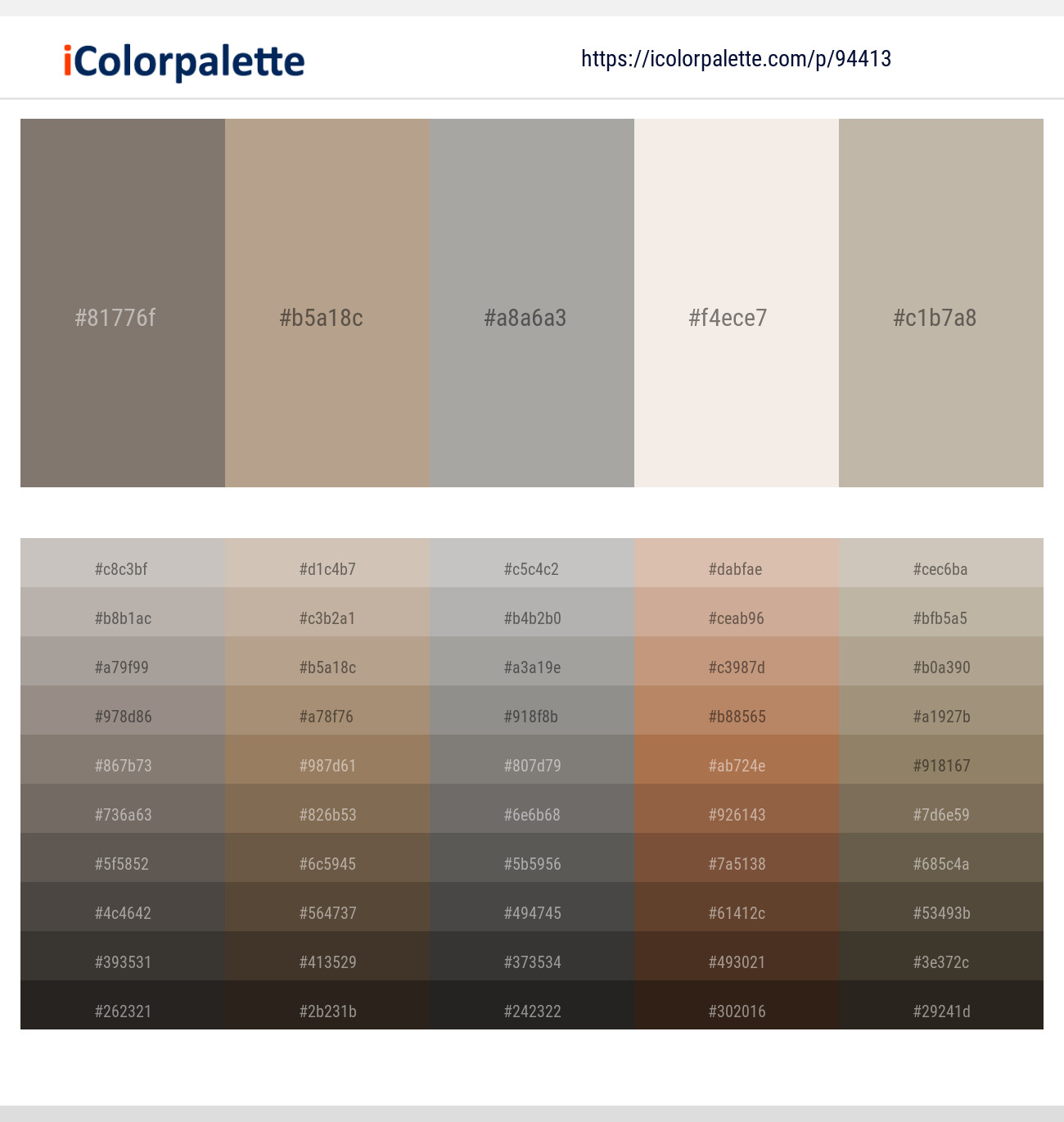 Americano – Mongoose – Dawn – Dawn Pink – Bison Hide Color scheme