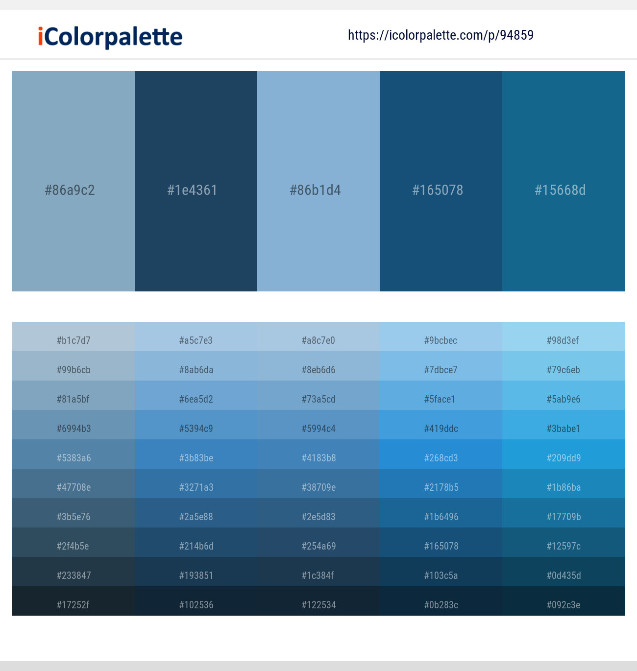 Nepal – Cello – Polo Blue – Chathams Blue – Matisse Color scheme