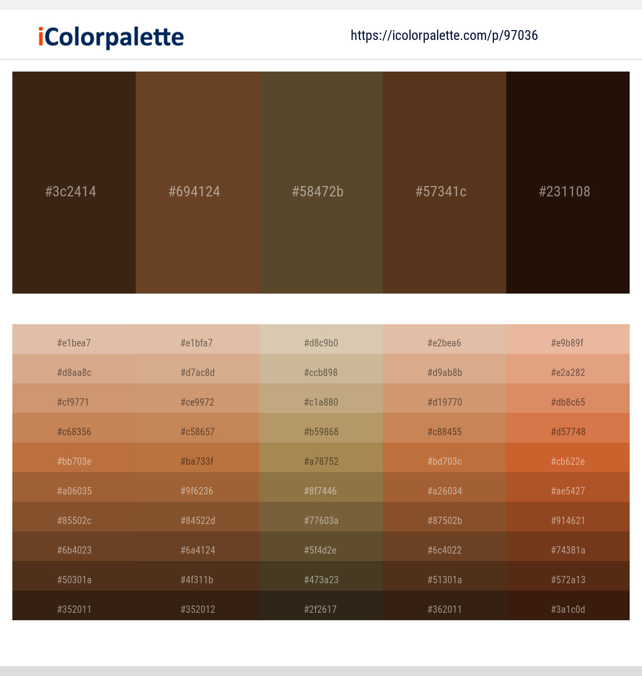 Cedar – Pickled Bean – Quincy – Metallic Bronze – Graphite Color scheme