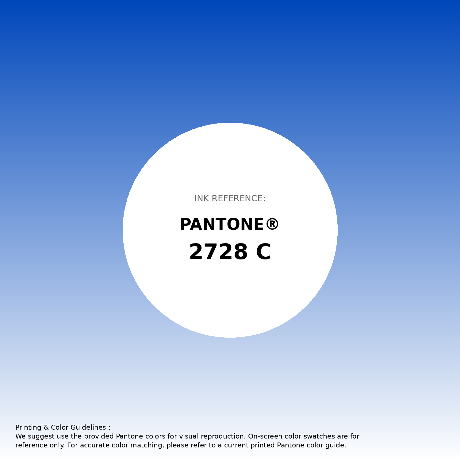 Hex Color #0047bb | Printing Match PANTONE 2728 C | Color
