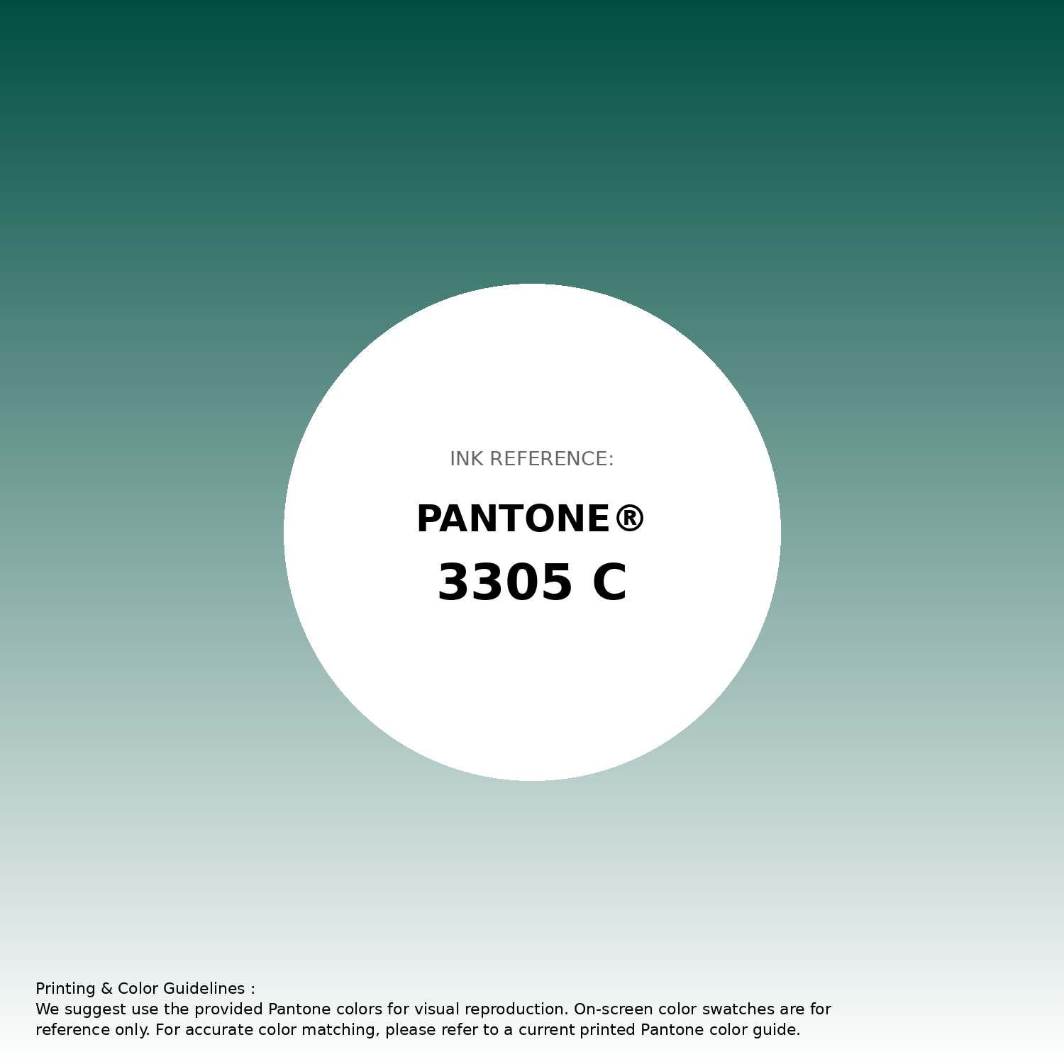 Stunning gradient artwork featuring Pantone 3305 C Color | Hex color Code #004e42. Beautiful color transitions perfect for modern designs and backgrounds. #gradient #colorart #design #004e42