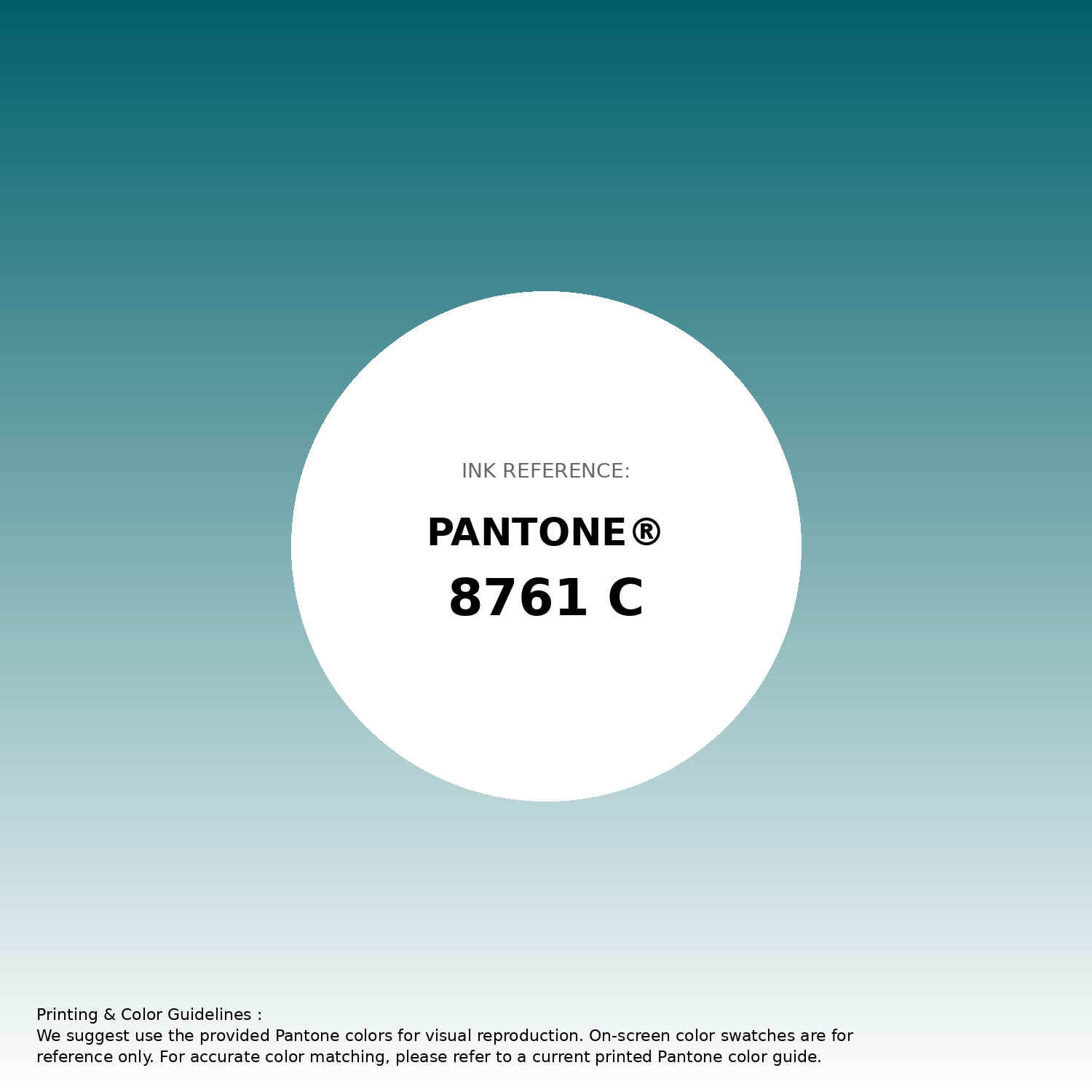 Stunning gradient artwork featuring Pantone 8761 C Color | Hex color Code #005f68. Beautiful color transitions perfect for modern designs and backgrounds. #gradient #colorart #design #005f68