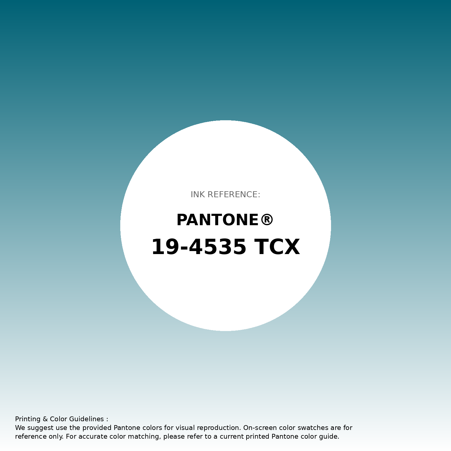 Stunning gradient artwork featuring Pantone 19-4535 Tcx Ocean Depths Color | Hex color Code #006175. Beautiful color transitions perfect for modern designs and backgrounds. #gradient #colorart #design #006175