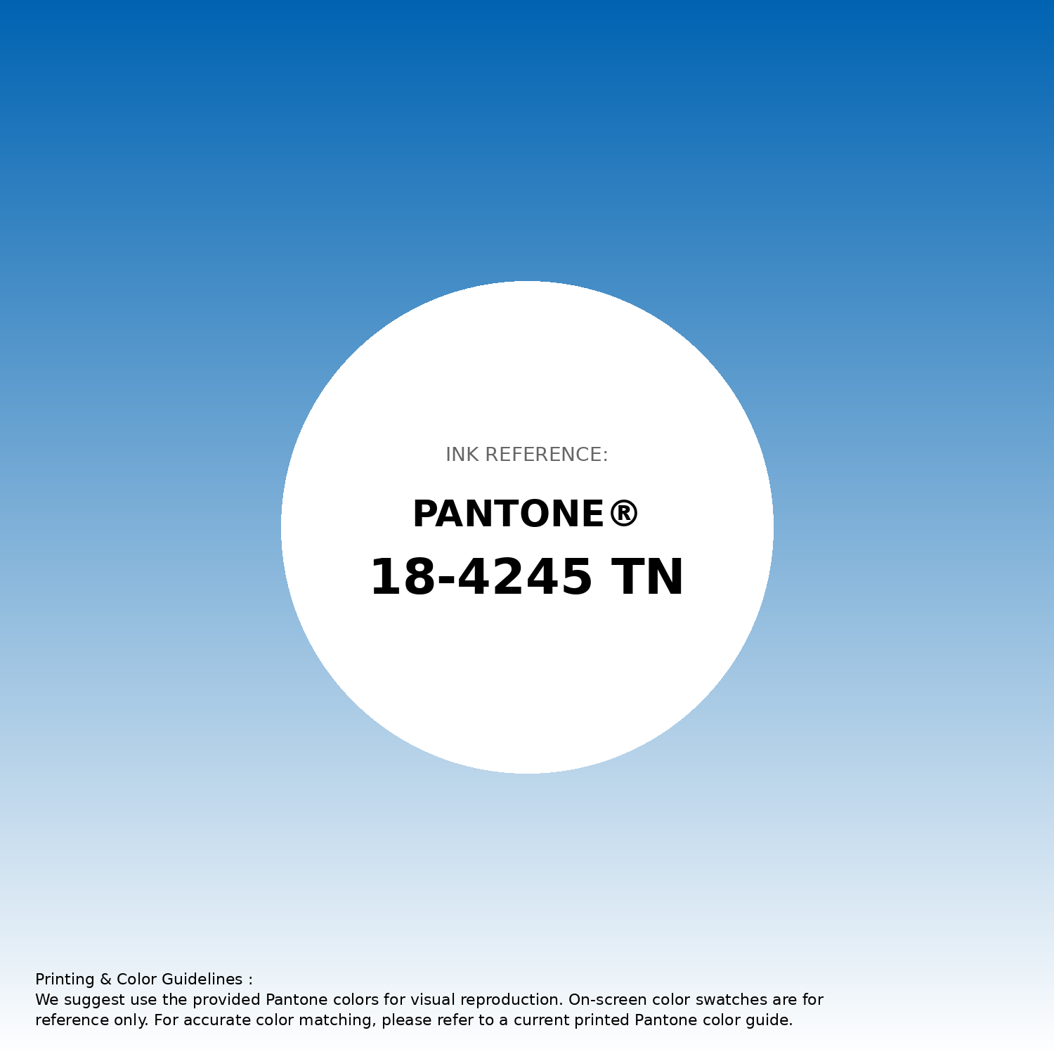 Stunning gradient artwork featuring Pantone 18-4245 Tn Electric Blue Lemonade Color | Hex color Code #0063b2. Beautiful color transitions perfect for modern designs and backgrounds. #gradient #colorart #design #0063b2