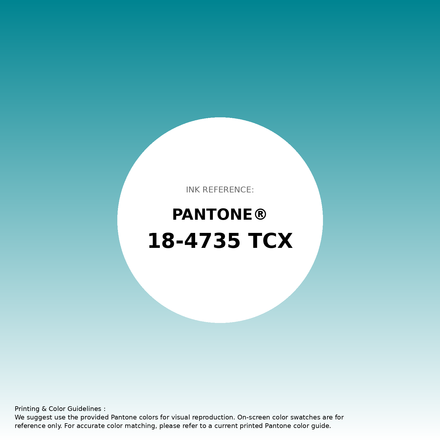 Stunning gradient artwork featuring Pantone 18-4735 Tcx Tile Blue Color | Hex color Code #008491. Beautiful color transitions perfect for modern designs and backgrounds. #gradient #colorart #design #008491