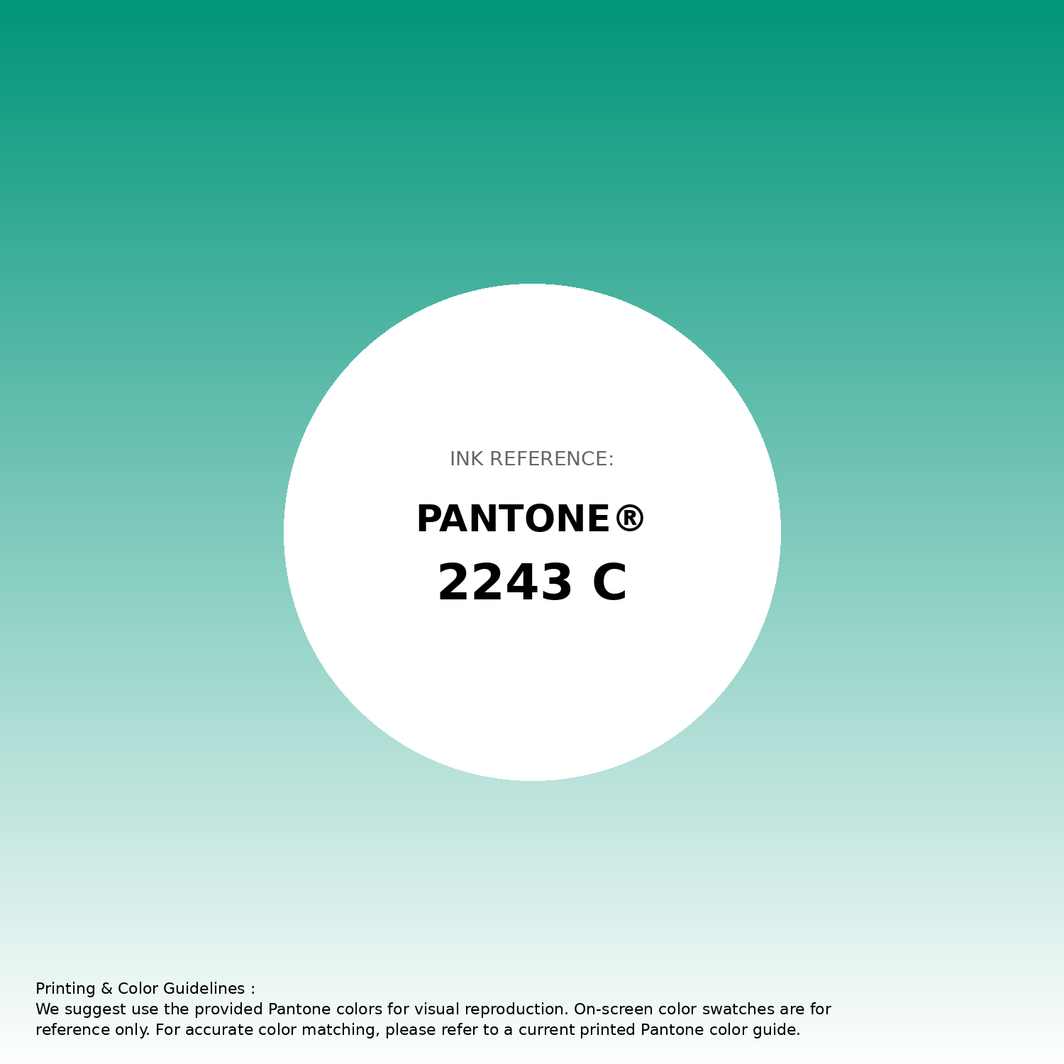 Stunning gradient artwork featuring Pantone 2243 C Color | Hex color Code #00957a. Beautiful color transitions perfect for modern designs and backgrounds. #gradient #colorart #design #00957a
