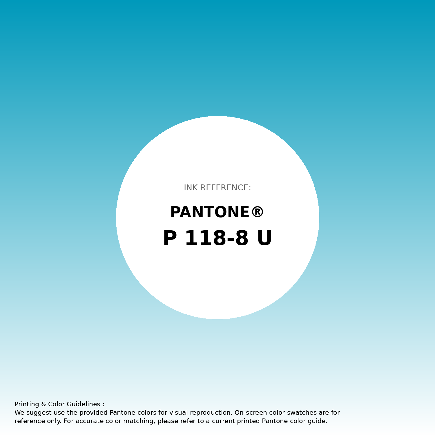 Stunning gradient artwork featuring Pantone P 118-8 U Color | Hex color Code #0099bb. Beautiful color transitions perfect for modern designs and backgrounds. #gradient #colorart #design #0099bb