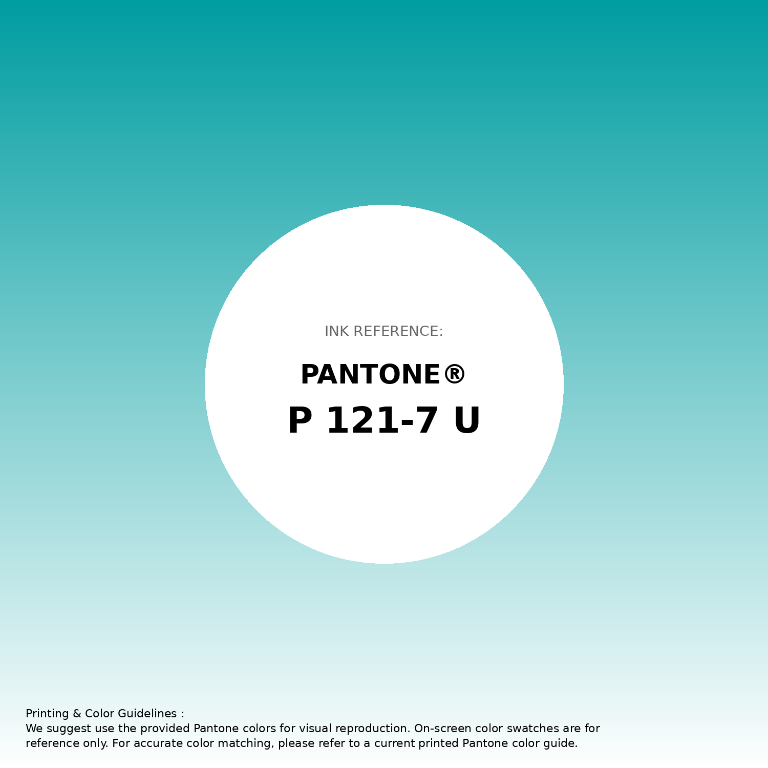 Stunning gradient artwork featuring Pantone P 121-7 U Color | Hex color Code #009da1. Beautiful color transitions perfect for modern designs and backgrounds. #gradient #colorart #design #009da1