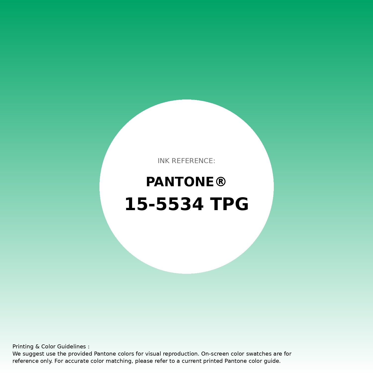 Stunning gradient artwork featuring Pantone 15-5534 Tpg Bright Green Color | Hex color Code #00a466. Beautiful color transitions perfect for modern designs and backgrounds. #gradient #colorart #design #00a466