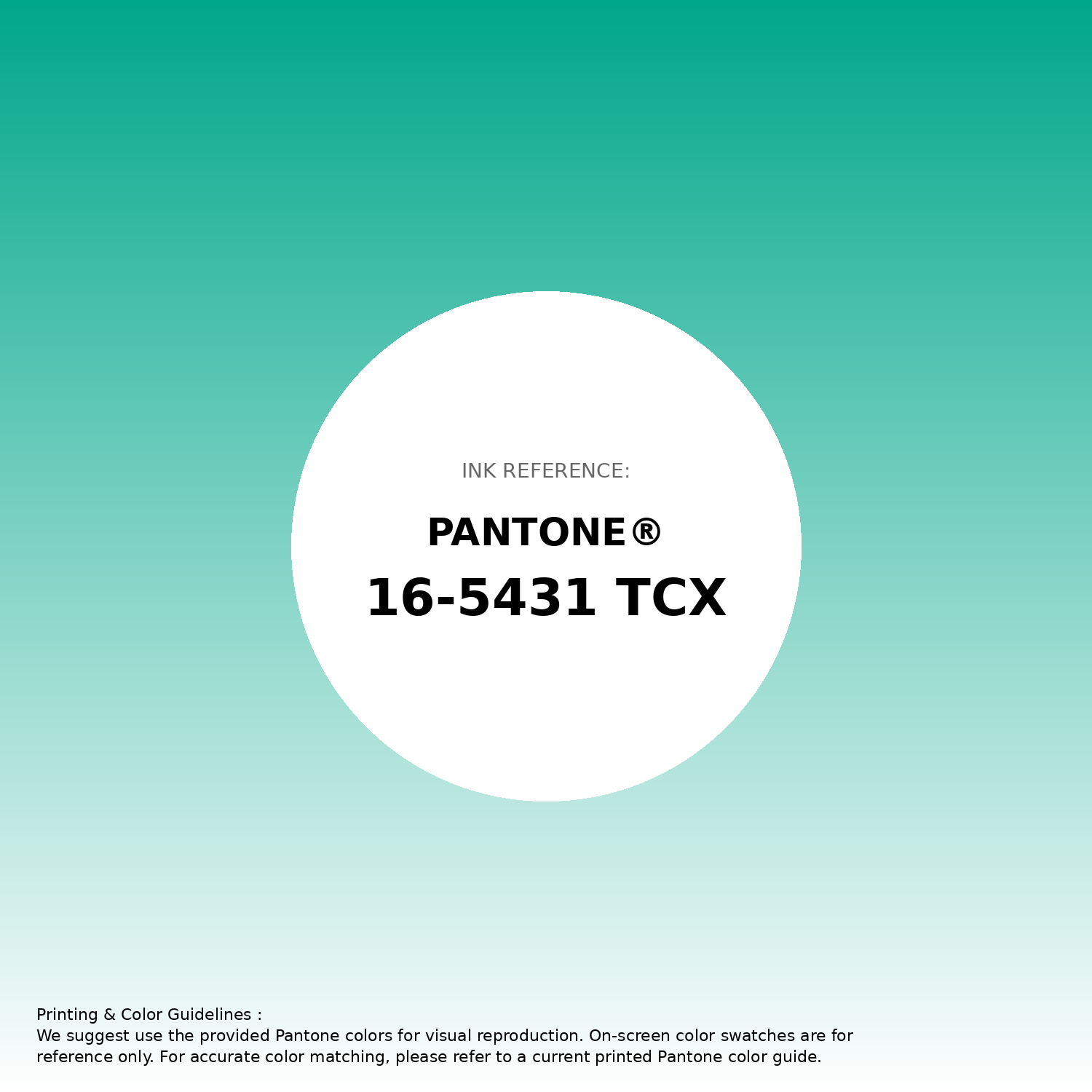 Stunning gradient artwork featuring Pantone 16-5431 Tcx Peacock Green Color | Hex color Code #00a78b. Beautiful color transitions perfect for modern designs and backgrounds. #gradient #colorart #design #00a78b