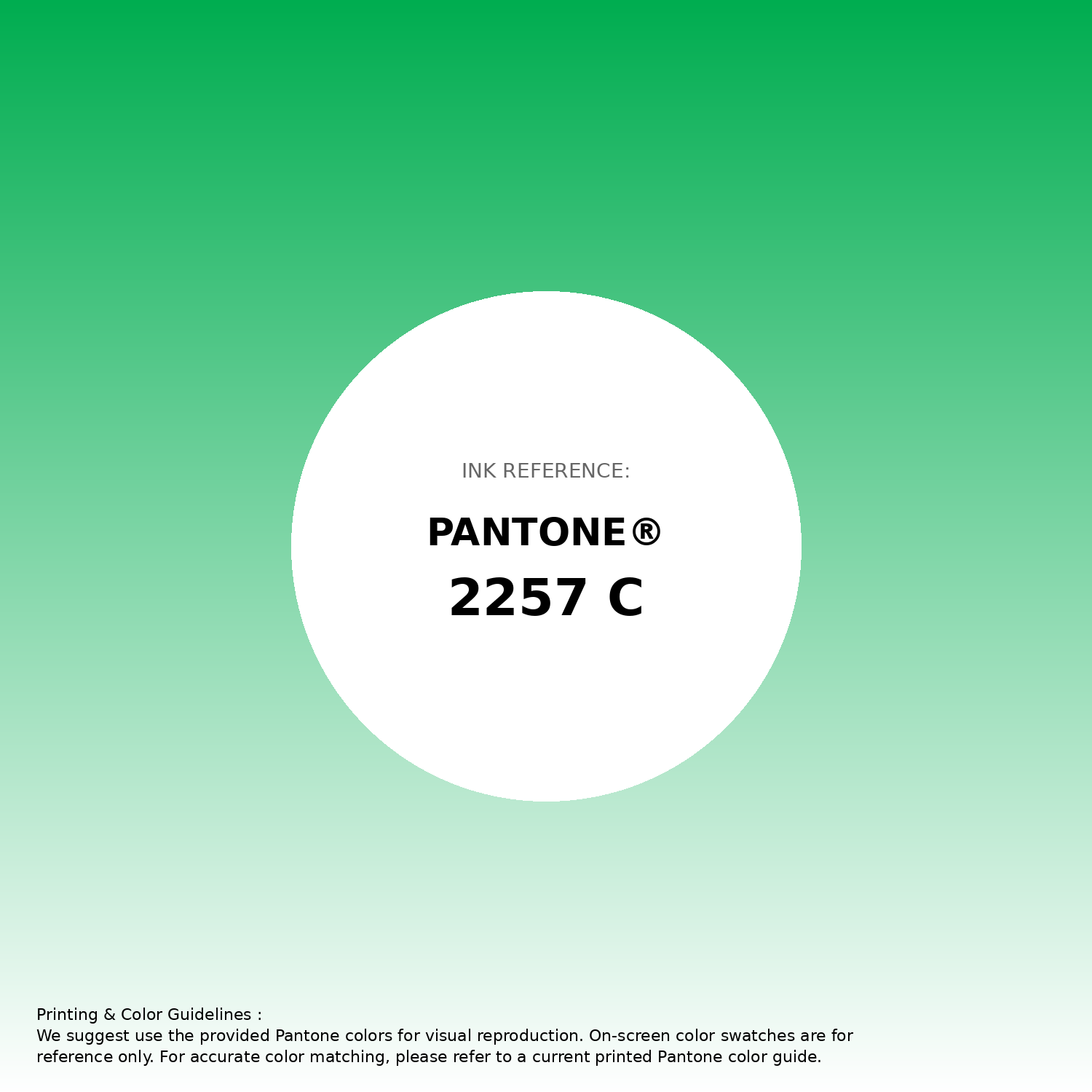 その他 PANTONE for fashion and  COLOR CARD Hex Color #00ad50 | Printing Match PANTONE 2257 C | Color