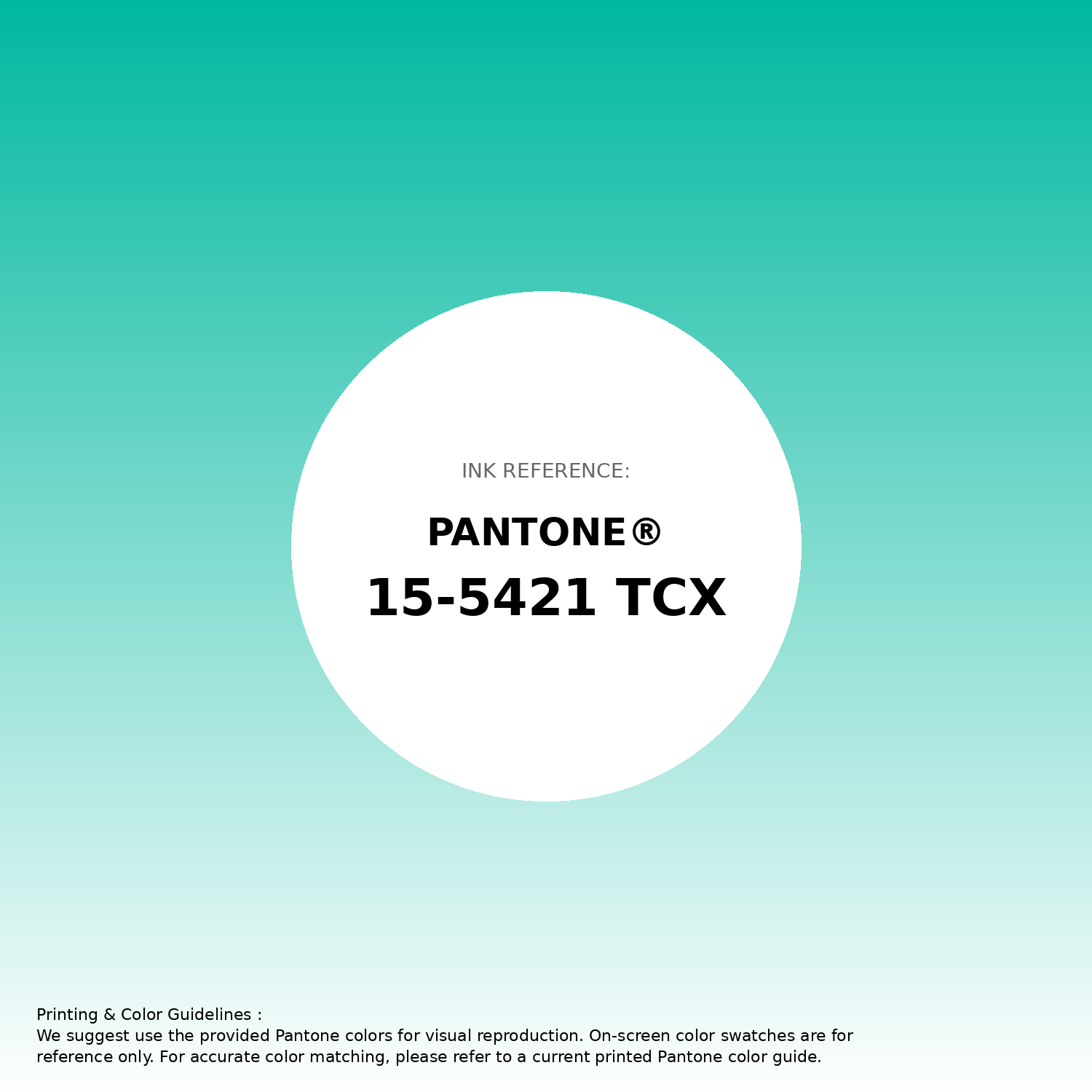 Stunning gradient artwork featuring Pantone 15-5421 Tcx Aqua Green Color | Hex color Code #00b89f. Beautiful color transitions perfect for modern designs and backgrounds. #gradient #colorart #design #00b89f