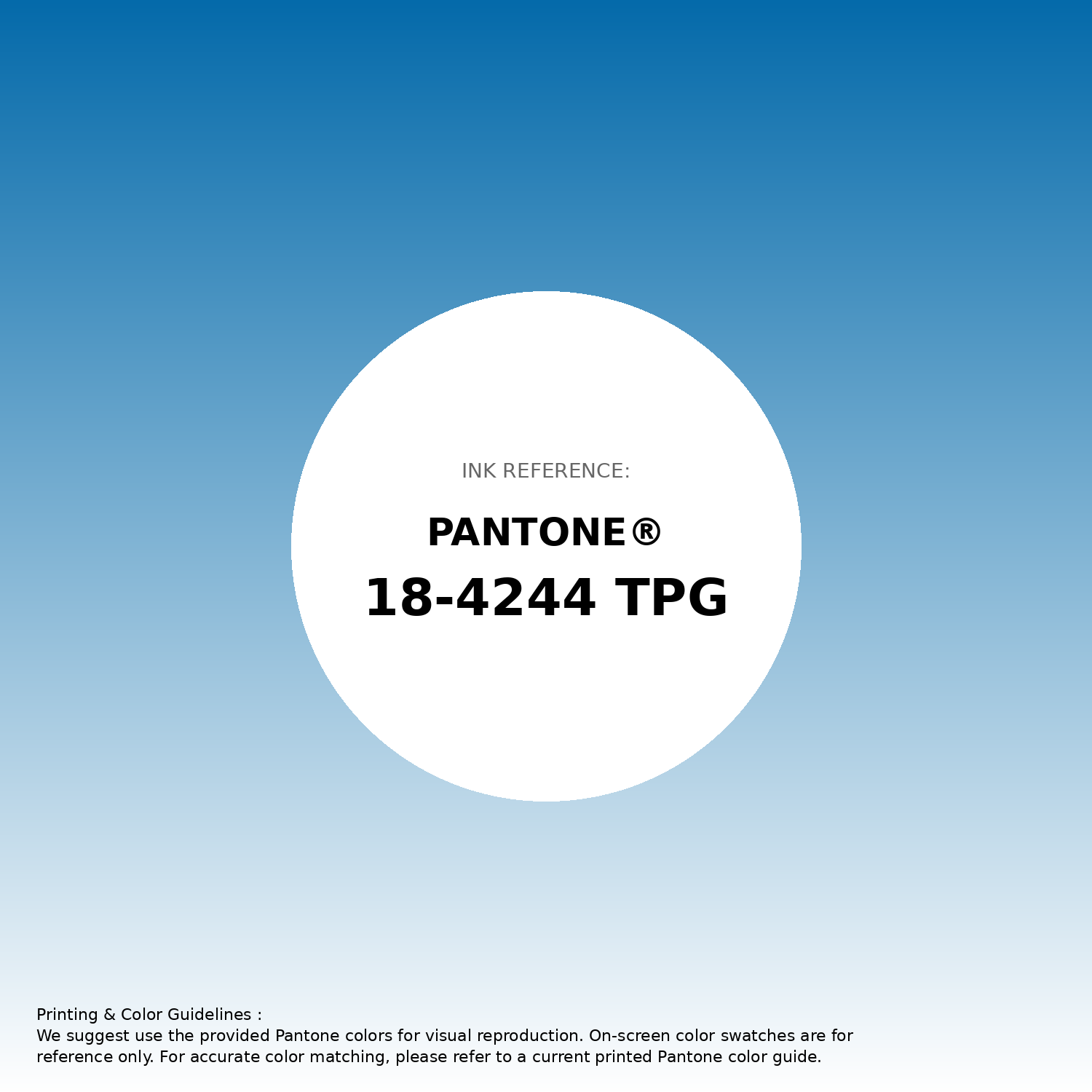 Stunning gradient artwork featuring Pantone 18-4244 Tpg Directoire Blue Color | Hex color Code #046aaa. Beautiful color transitions perfect for modern designs and backgrounds. #gradient #colorart #design #046aaa