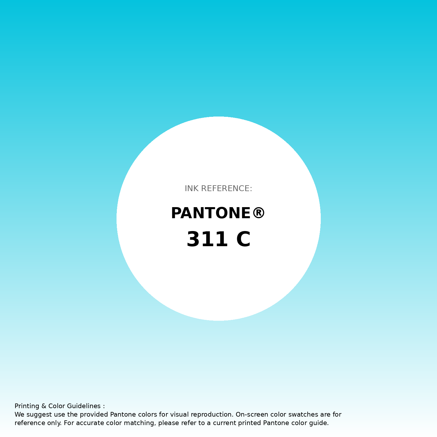 Stunning gradient artwork featuring Pantone 311 C Color | Hex color Code #05c3de. Beautiful color transitions perfect for modern designs and backgrounds. #gradient #colorart #design #05c3de