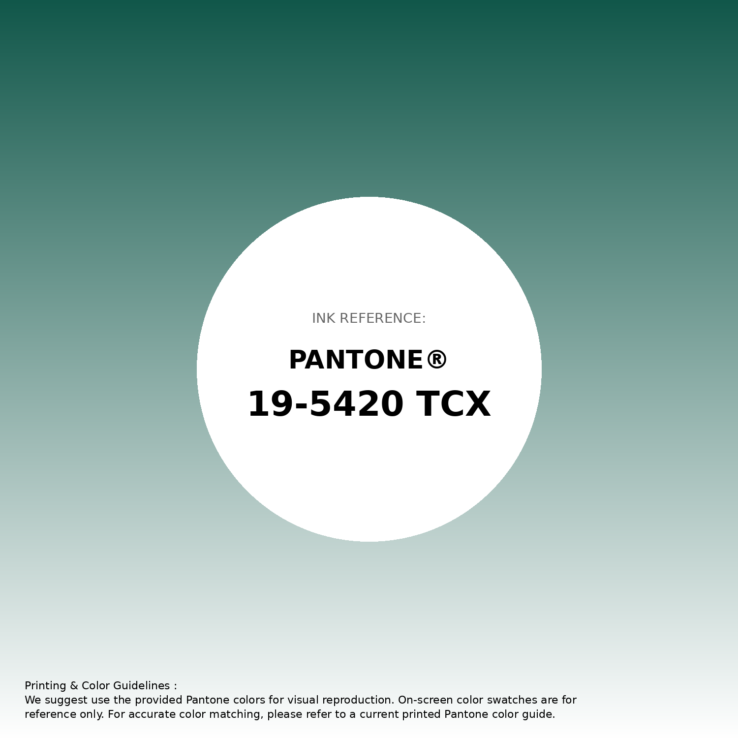 Stunning gradient artwork featuring Pantone 19-5420 Tcx Evergreen Color | Hex color Code #11574a. Beautiful color transitions perfect for modern designs and backgrounds. #gradient #colorart #design #11574a