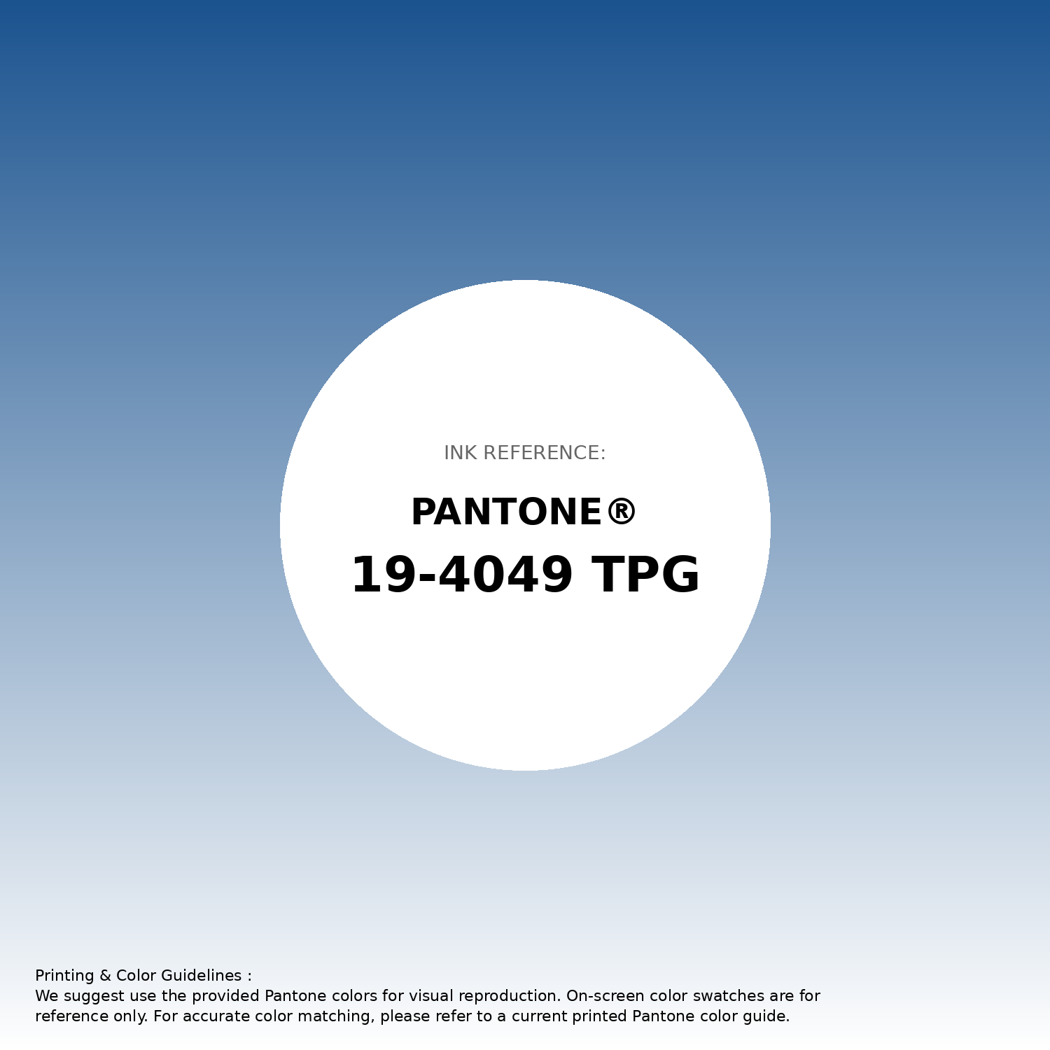 Hex Color #1b538f | Printing Match PANTONE 19-4049 TPG | Color