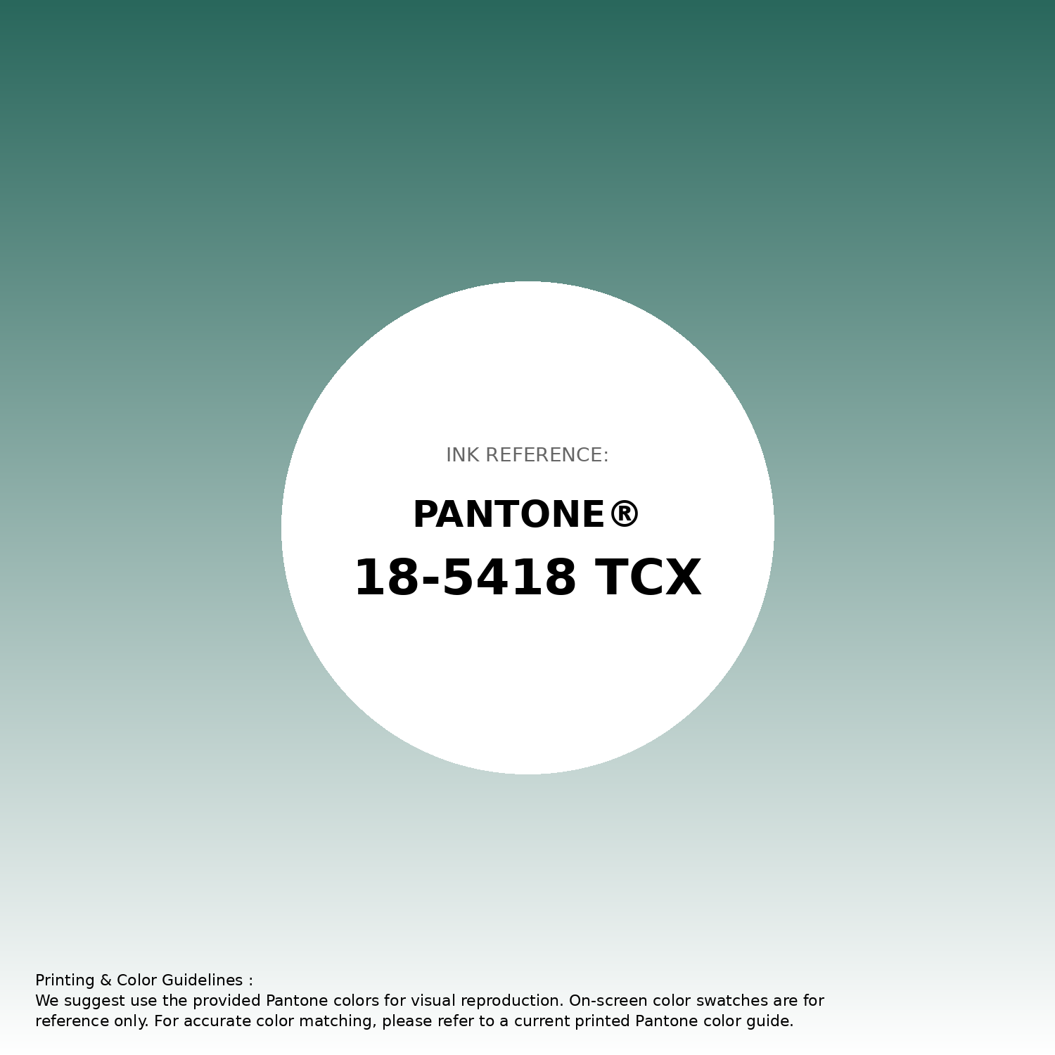 Hex Color #29675c | Printing Match PANTONE 18-5418 TCX | Color