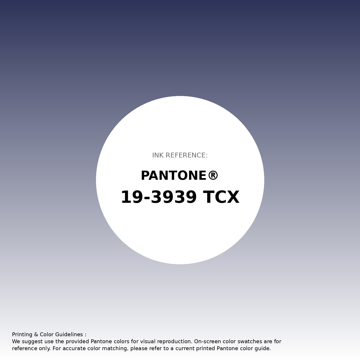 Hex Color #2d3359 | Printing Match PANTONE 19-3939 TCX | Color