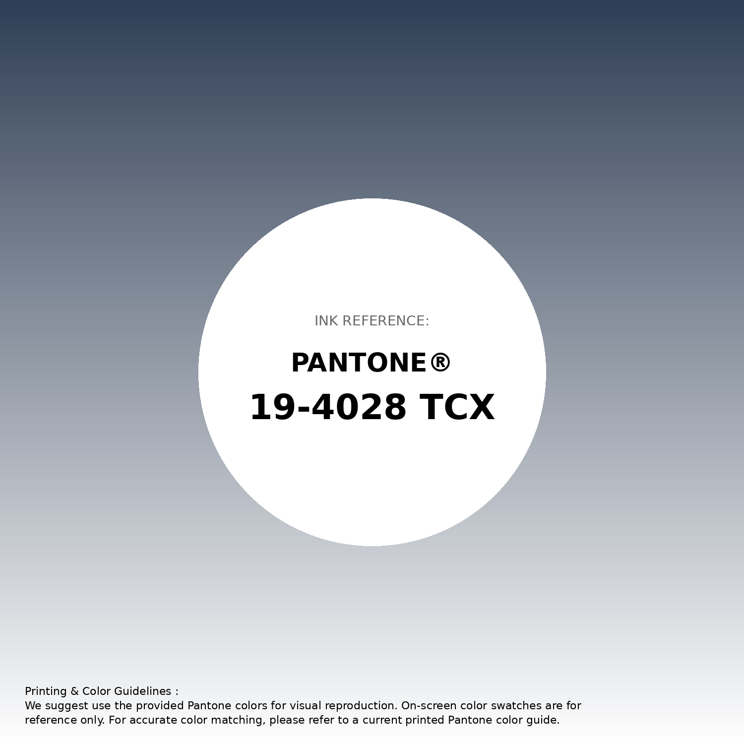 Hex Color #2f3e55 | Printing Match PANTONE 19-4028 TCX | Color