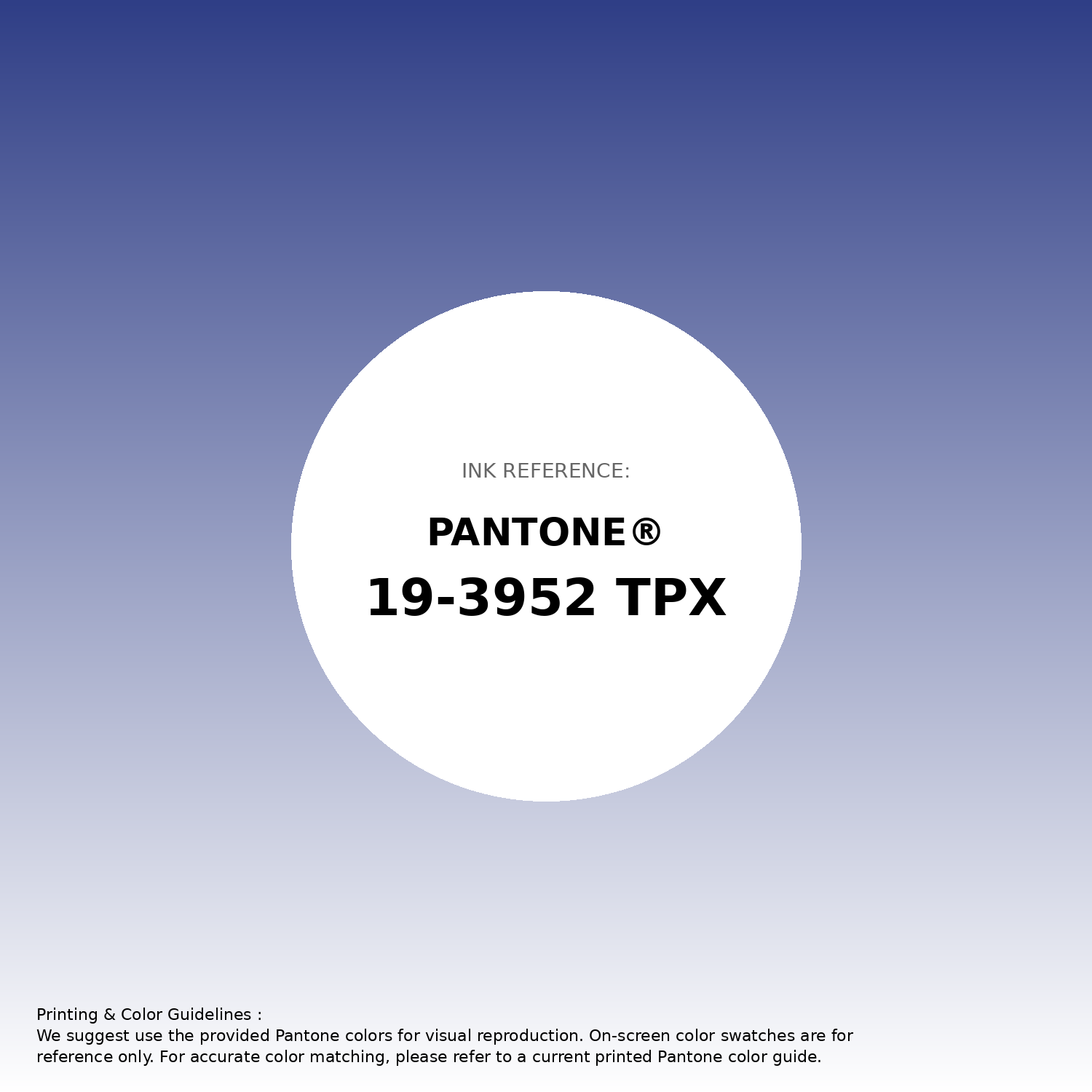 Hex Color #2f3e86 | Printing Match PANTONE 19-3952 TPX | Color