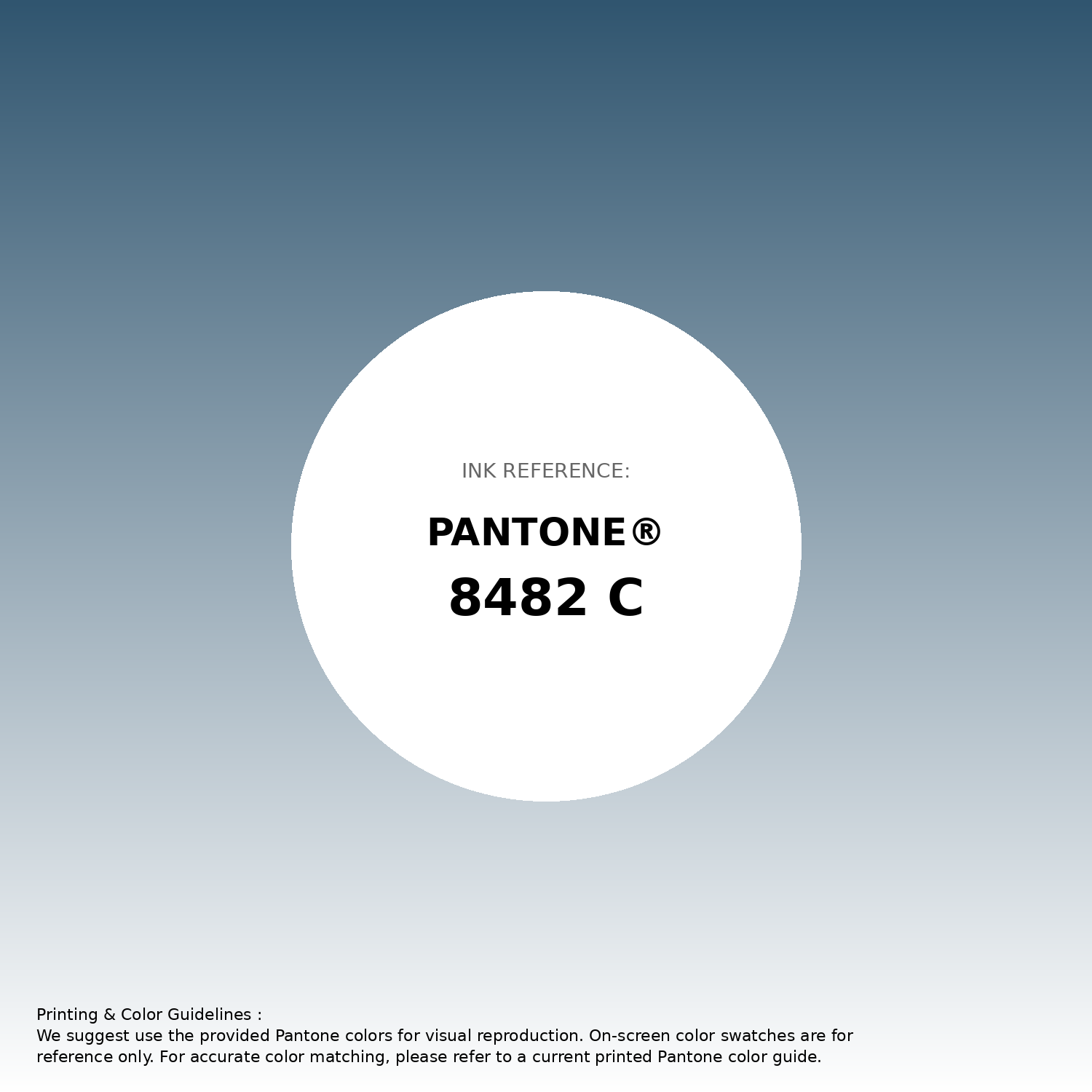 Stunning gradient artwork featuring Pantone 8482 C Color | Hex color Code #30556f. Beautiful color transitions perfect for modern designs and backgrounds. #gradient #colorart #design #30556f