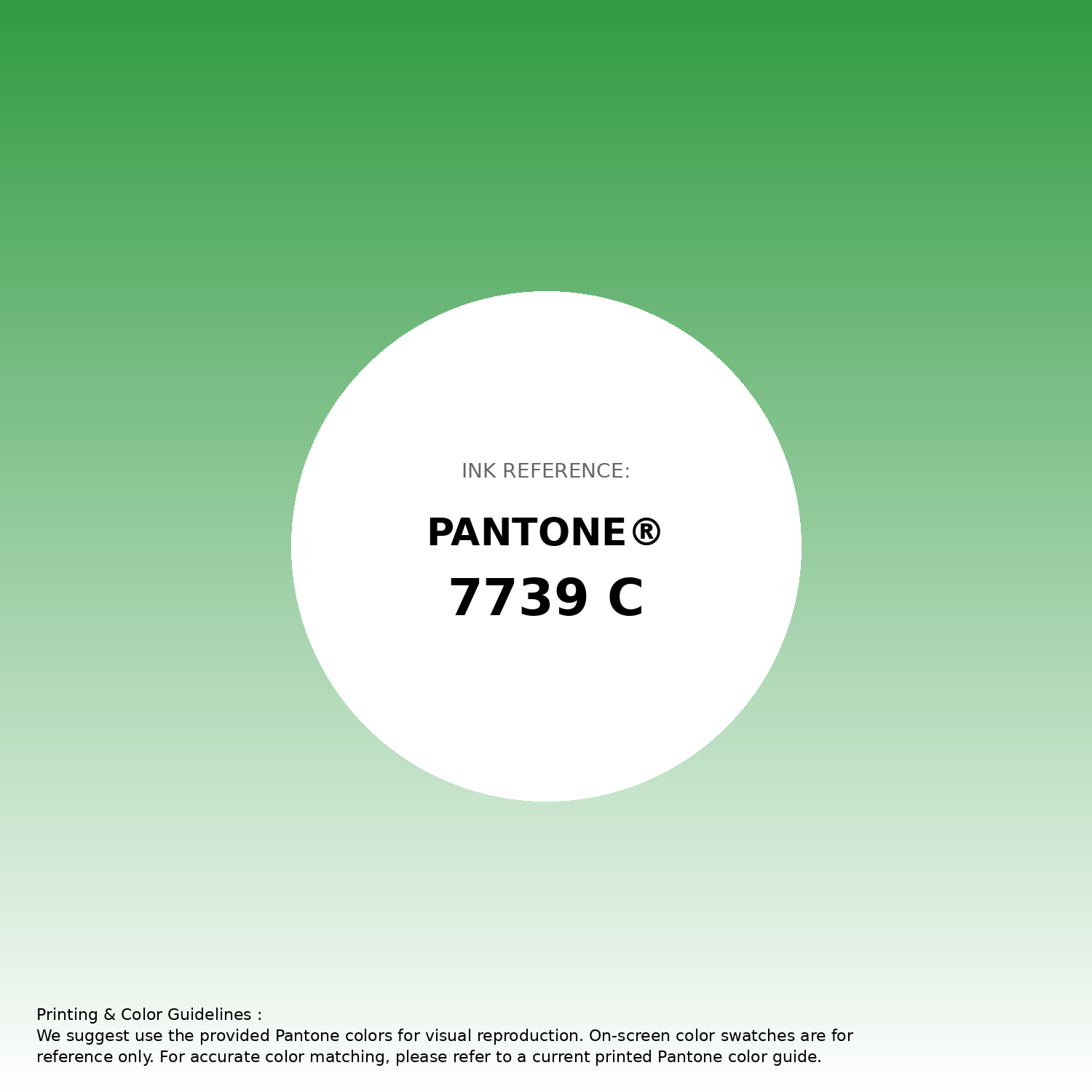 Stunning gradient artwork featuring Pantone 7739 C Color | Hex color Code #319b42. Beautiful color transitions perfect for modern designs and backgrounds. #gradient #colorart #design #319b42