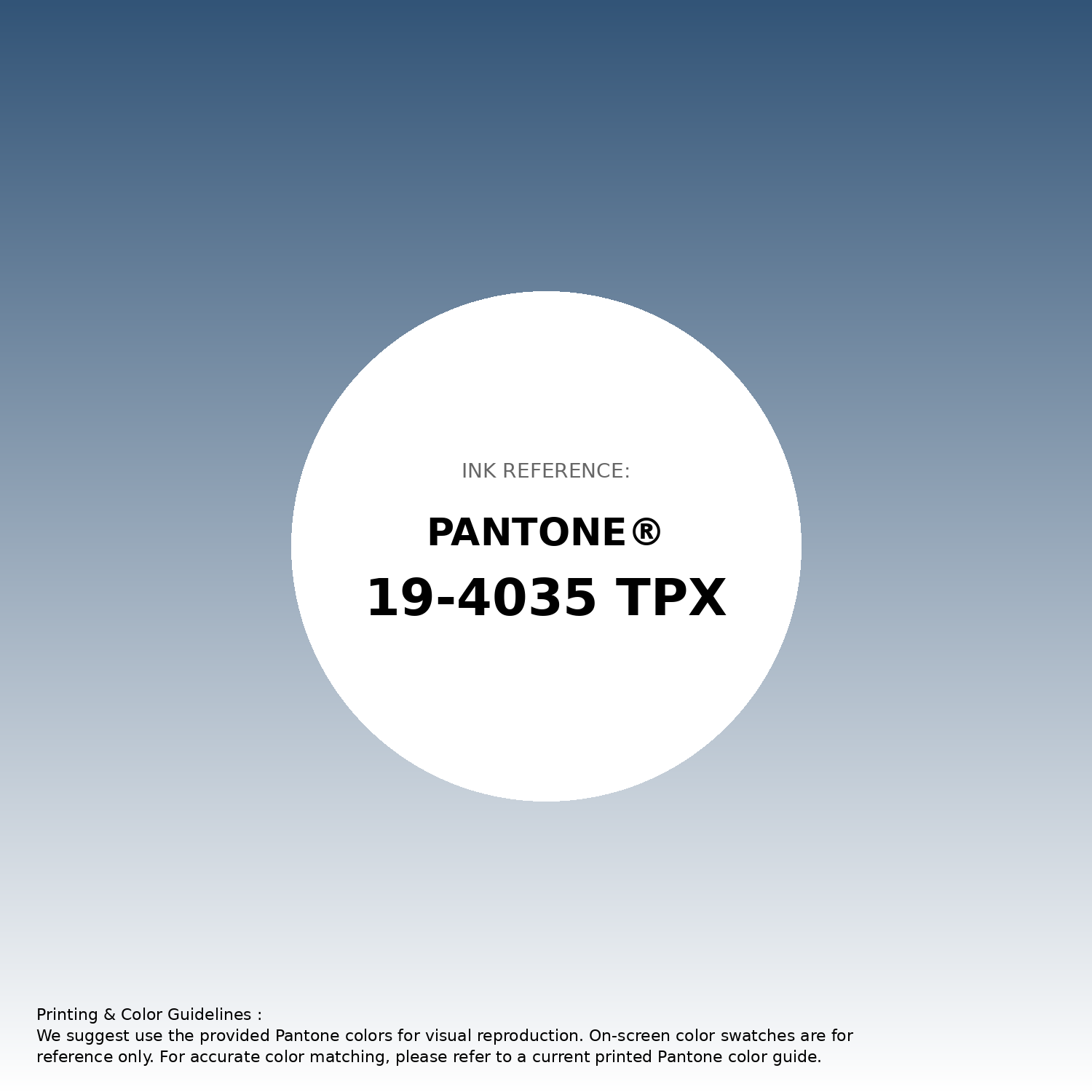 Hex Color #325477 | Printing Match PANTONE 19-4035 TPX | Color