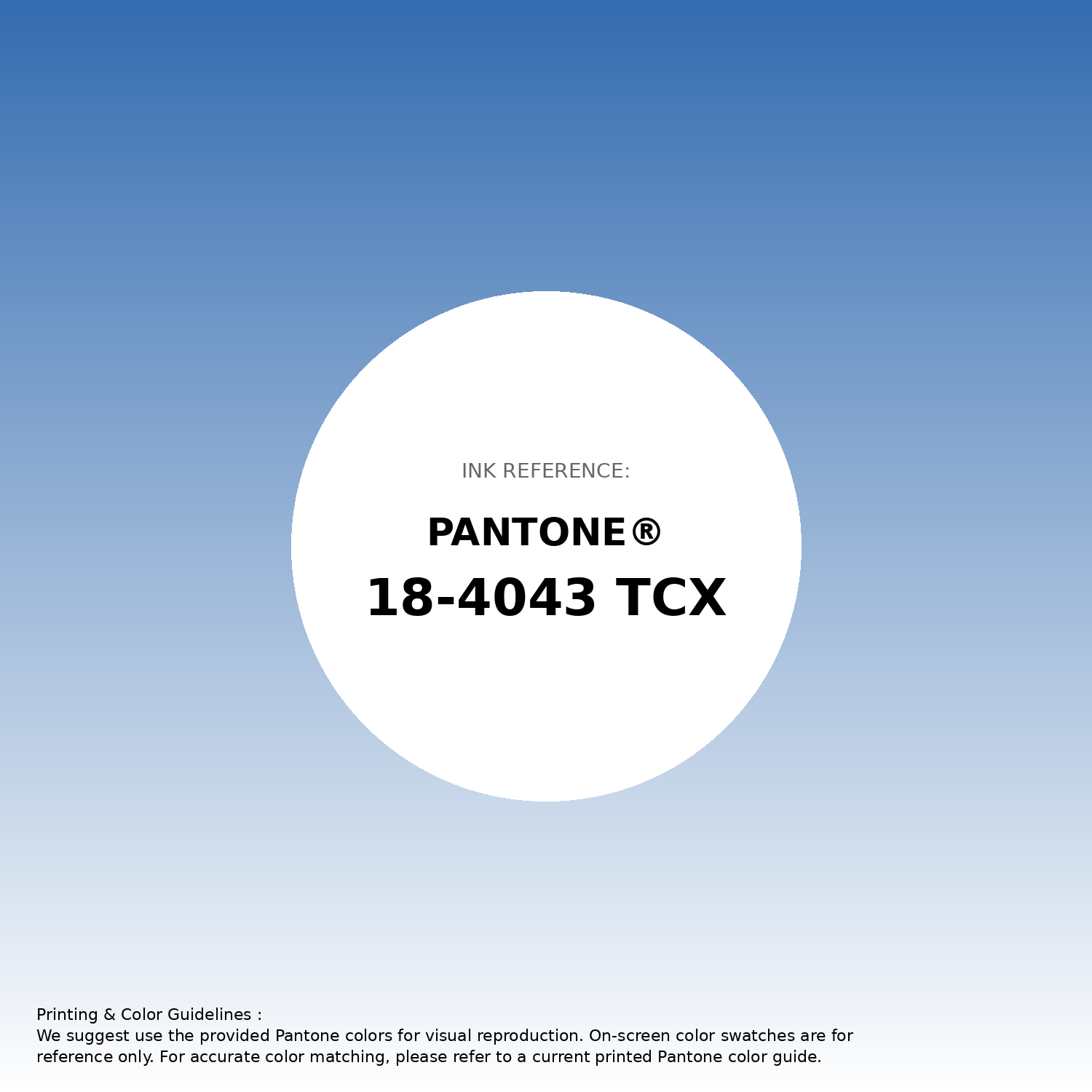 Stunning gradient artwork featuring Pantone 18-4043 Tcx Palace Blue Color | Hex color Code #346cb0. Beautiful color transitions perfect for modern designs and backgrounds. #gradient #colorart #design #346cb0