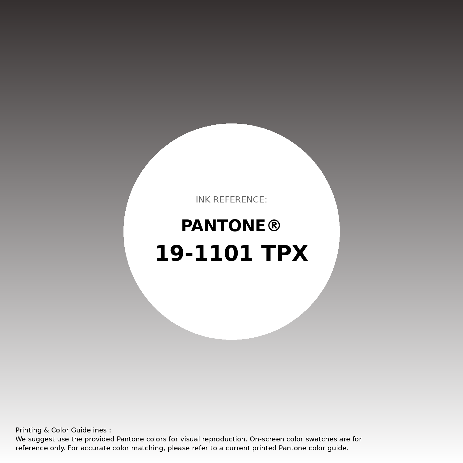 Stunning gradient artwork featuring Pantone 19-1101 Tpx After Dark Color | Hex color Code #353030. Beautiful color transitions perfect for modern designs and backgrounds. #gradient #colorart #design #353030