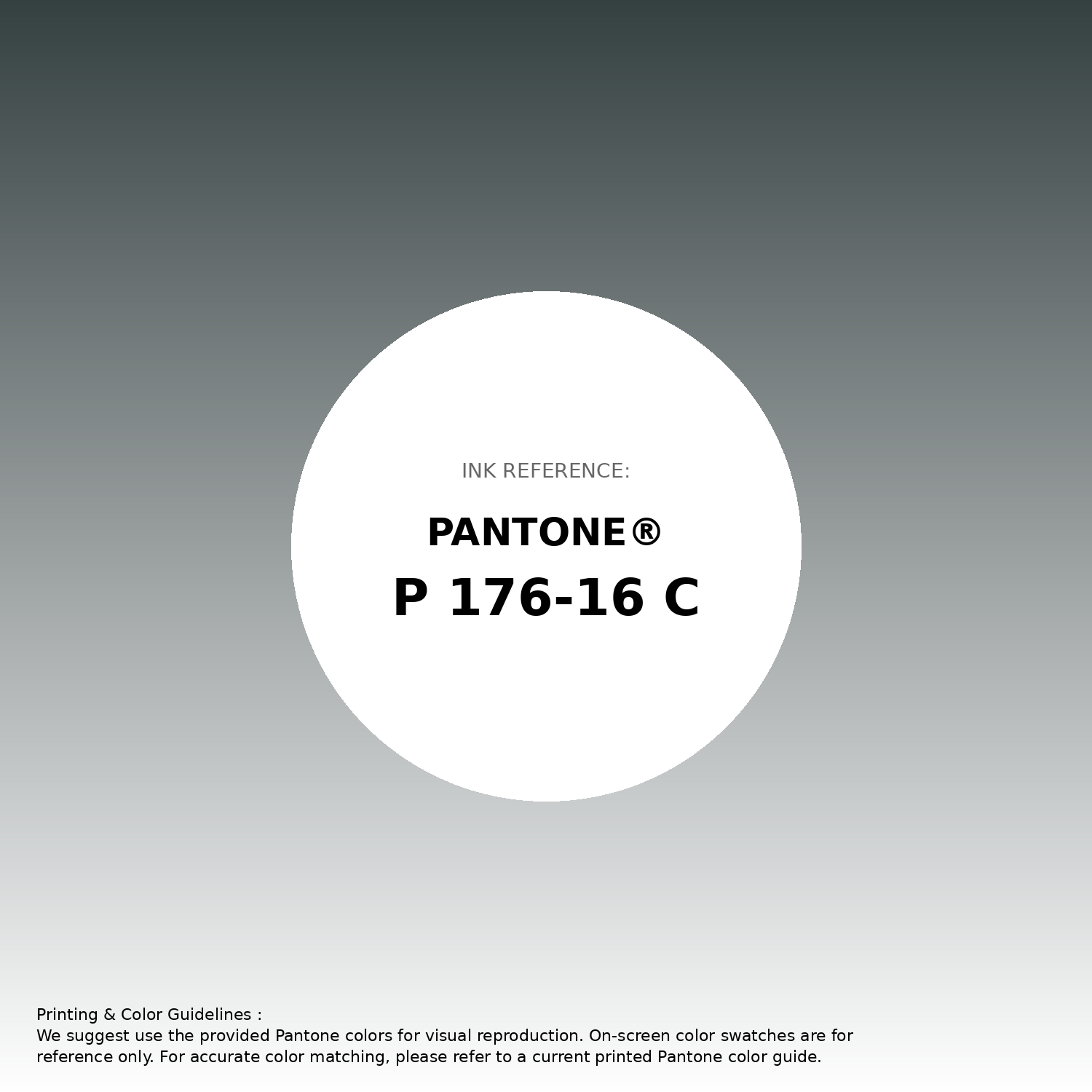 Stunning gradient artwork featuring Pantone P 176-16 C Color | Hex color Code #354041. Beautiful color transitions perfect for modern designs and backgrounds. #gradient #colorart #design #354041