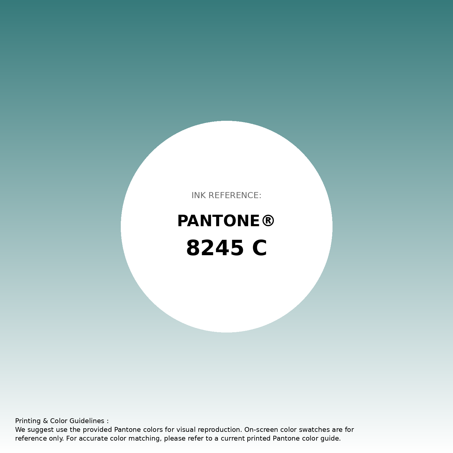 Stunning gradient artwork featuring Pantone 8245 C Color | Hex color Code #367a7b. Beautiful color transitions perfect for modern designs and backgrounds. #gradient #colorart #design #367a7b