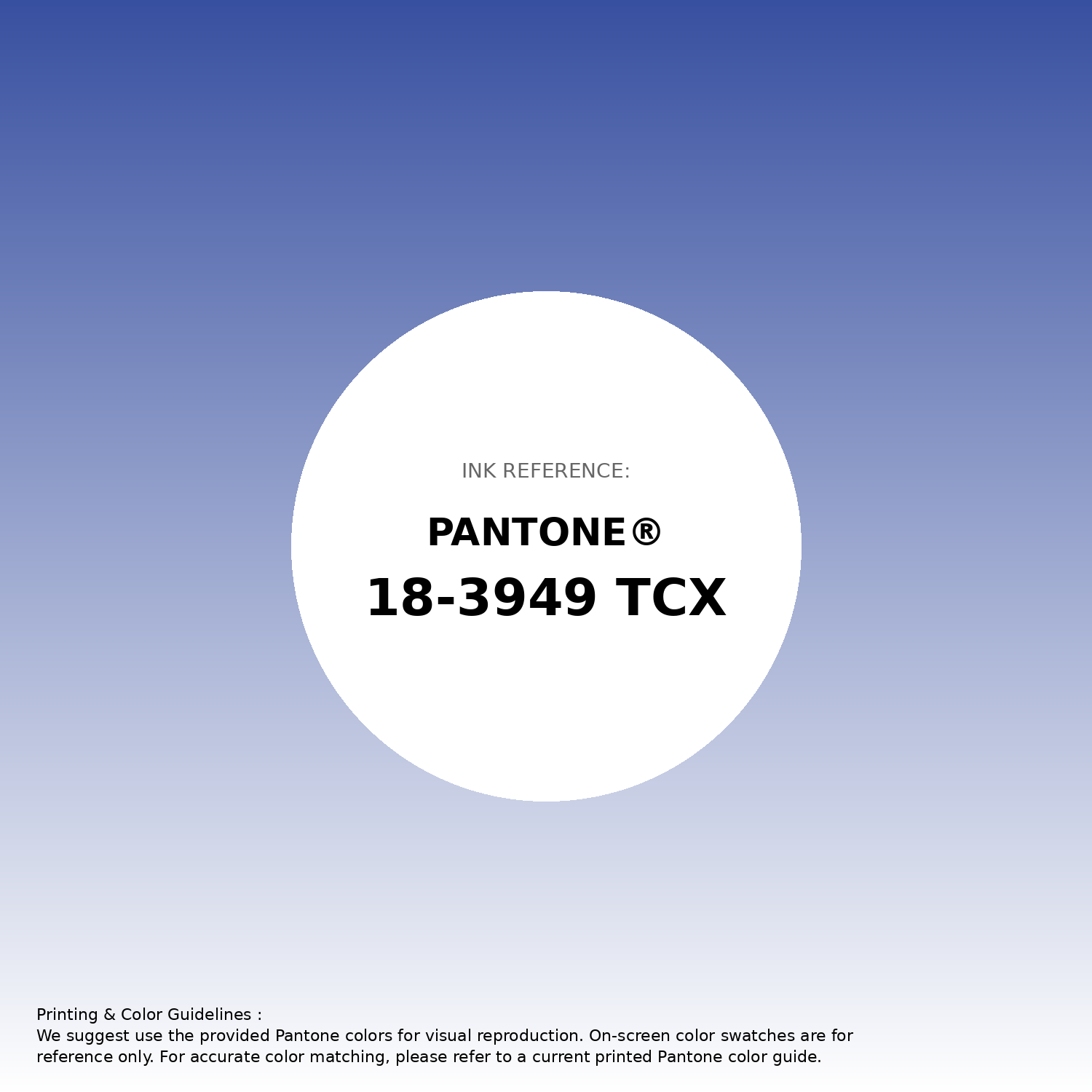 Hex Color #3850a0 | Printing Match PANTONE 18-3949 TCX | Color