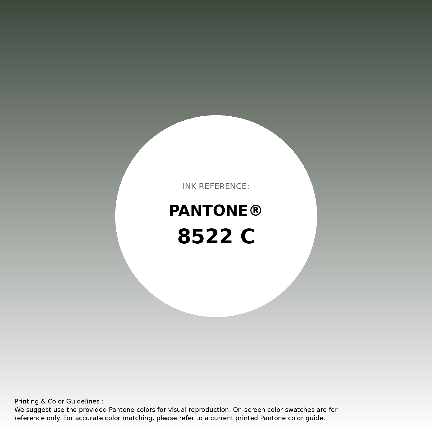 Stunning gradient artwork featuring Pantone 8522 C Color | Hex color Code #3e493e. Beautiful color transitions perfect for modern designs and backgrounds. #gradient #colorart #design #3e493e