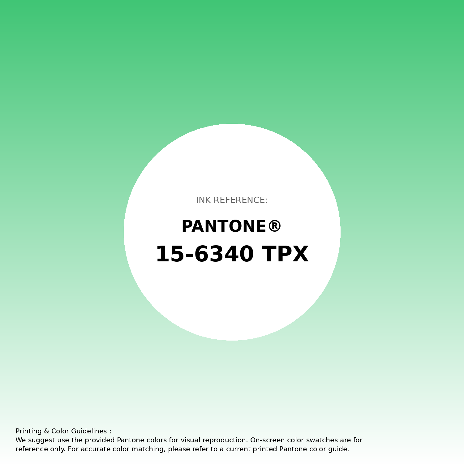Stunning gradient artwork featuring Pantone 15-6340 Tpx Irish Green Color | Hex color Code #40c575. Beautiful color transitions perfect for modern designs and backgrounds. #gradient #colorart #design #40c575