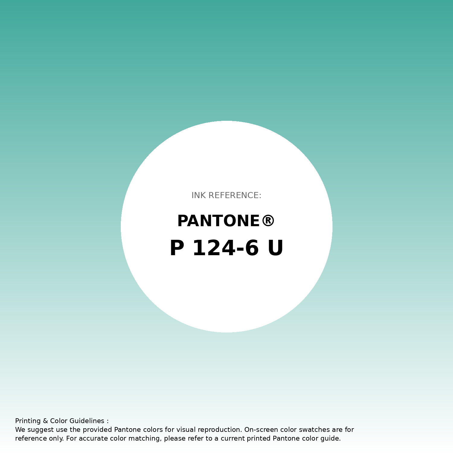Stunning gradient artwork featuring Pantone P 124-6 U Color | Hex color Code #41a99c. Beautiful color transitions perfect for modern designs and backgrounds. #gradient #colorart #design #41a99c