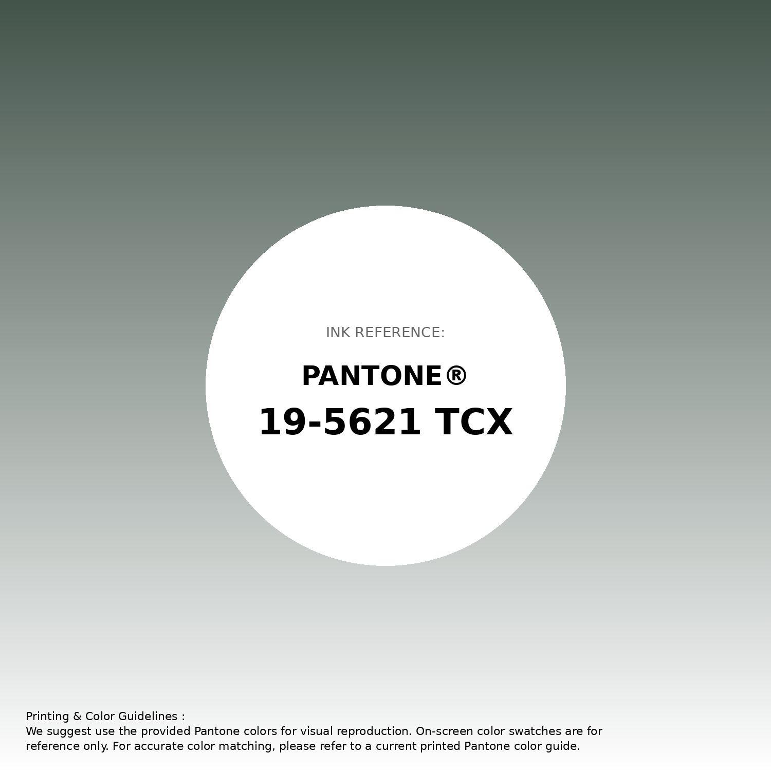 Stunning gradient artwork featuring Pantone 19-5621 Tcx Cilantro Color | Hex color Code #43544b. Beautiful color transitions perfect for modern designs and backgrounds. #gradient #colorart #design #43544b