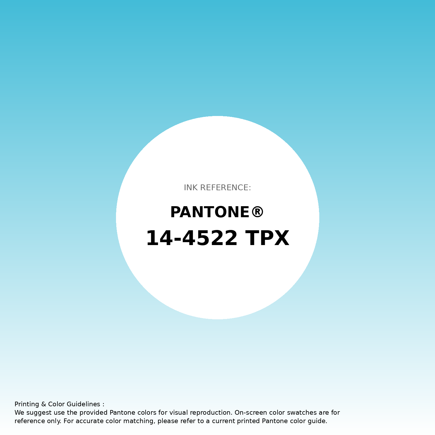 Stunning gradient artwork featuring Pantone 14-4522 Tpx Bachelor Button Color | Hex color Code #43bcd8. Beautiful color transitions perfect for modern designs and backgrounds. #gradient #colorart #design #43bcd8