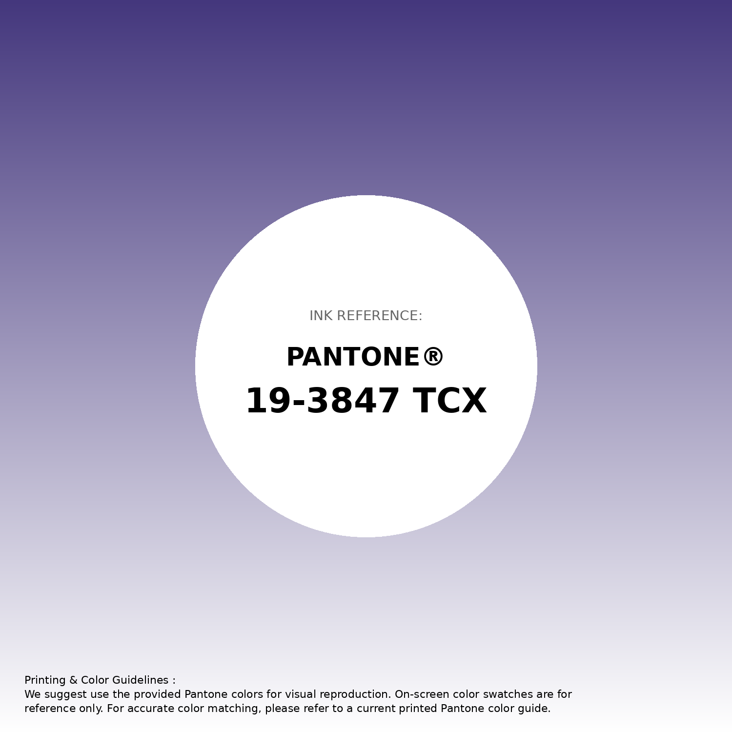 Stunning gradient artwork featuring Pantone 19-3847 Tcx Deep Blue Color | Hex color Code #44377d. Beautiful color transitions perfect for modern designs and backgrounds. #gradient #colorart #design #44377d