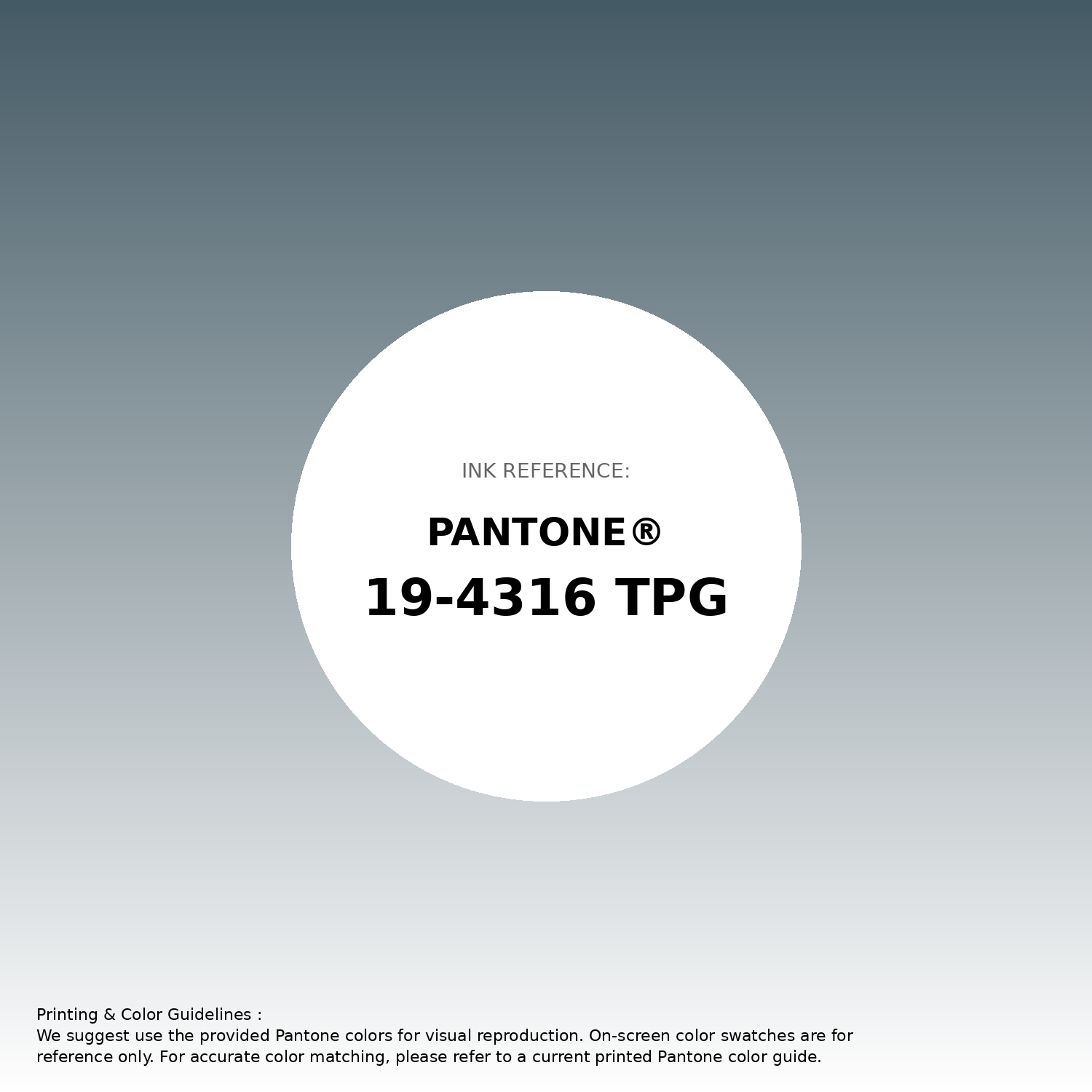 Stunning gradient artwork featuring Pantone 19-4316 Tpg Stargazer Color | Hex color Code #445a65. Beautiful color transitions perfect for modern designs and backgrounds. #gradient #colorart #design #445a65