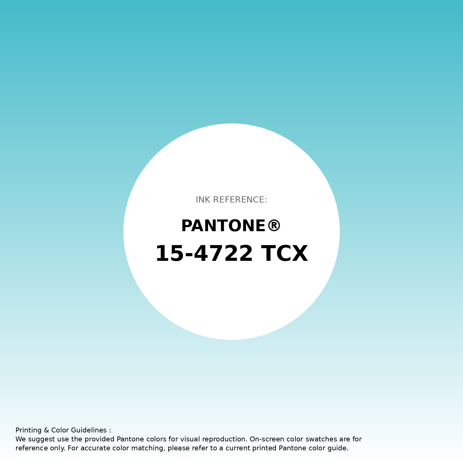 Stunning gradient artwork featuring Pantone 15-4722 Tcx Capri Color | Hex color Code #44bbca. Beautiful color transitions perfect for modern designs and backgrounds. #gradient #colorart #design #44bbca