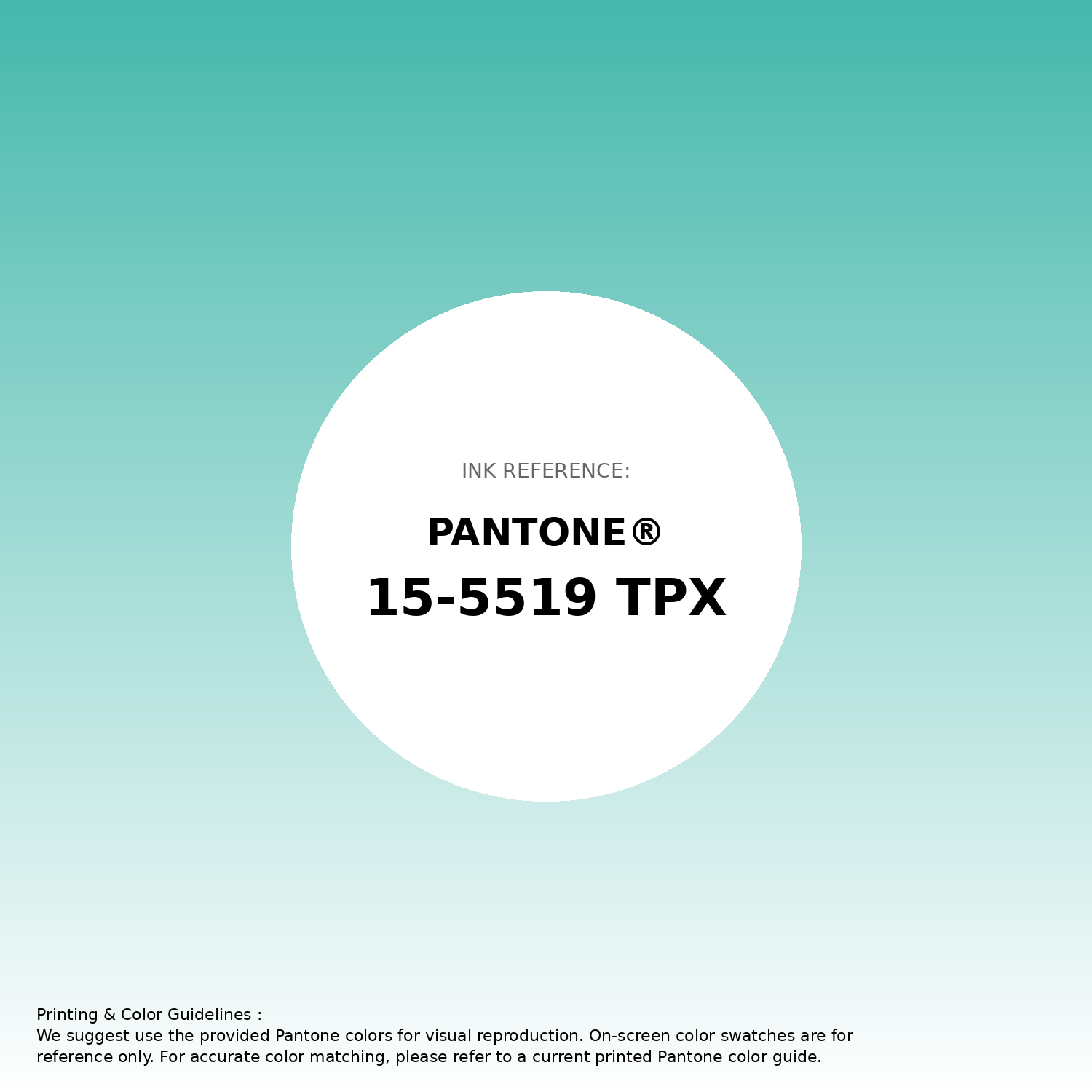 Stunning gradient artwork featuring Pantone 15-5519 Tpx Turquoise Color | Hex color Code #45b8ac. Beautiful color transitions perfect for modern designs and backgrounds. #gradient #colorart #design #45b8ac