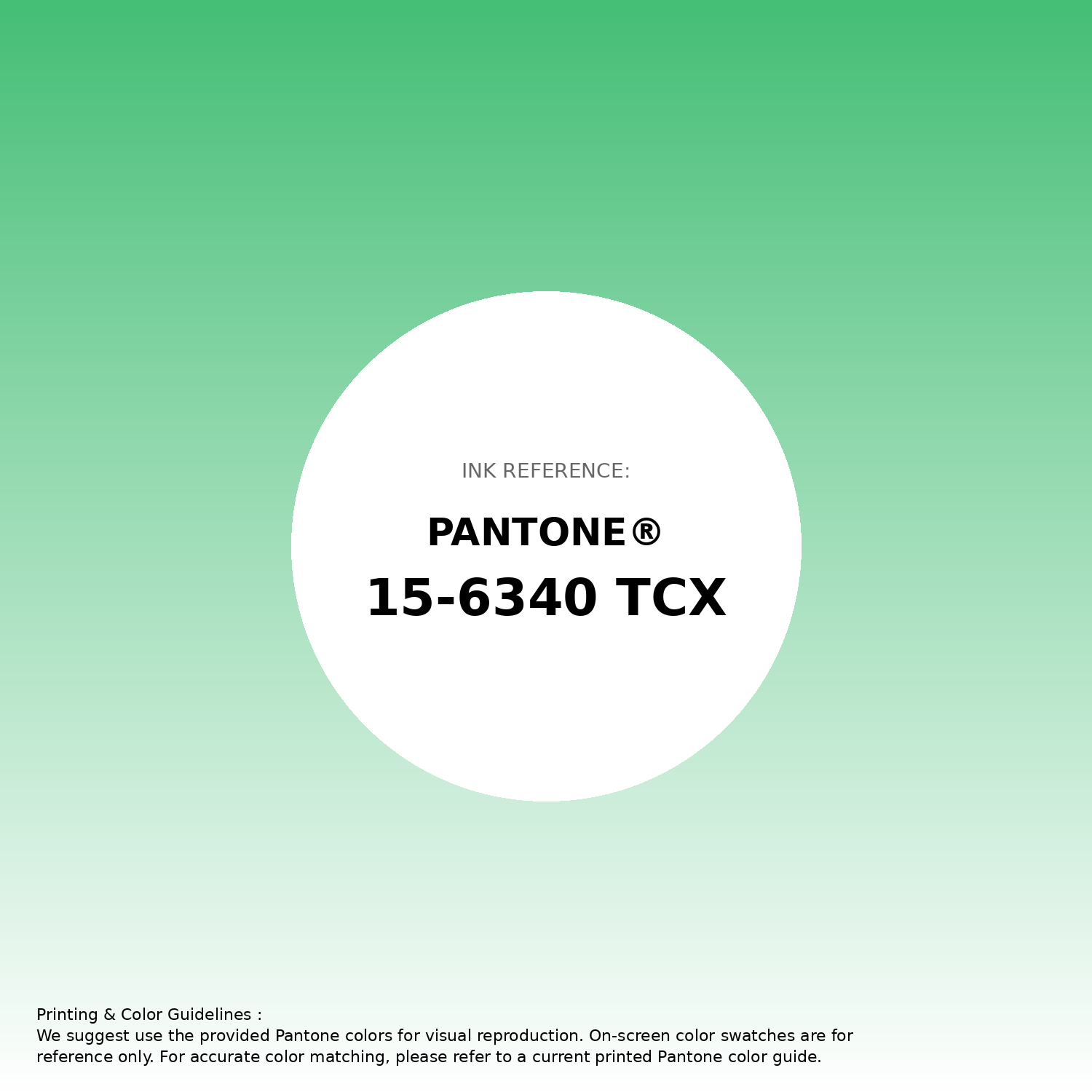 Stunning gradient artwork featuring Pantone 15-6340 Tcx Irish Green Color | Hex color Code #45be76. Beautiful color transitions perfect for modern designs and backgrounds. #gradient #colorart #design #45be76