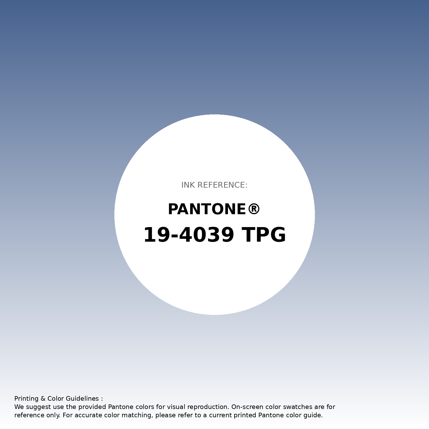 Stunning gradient artwork featuring Pantone 19-4039 Tpg Delft Color | Hex color Code #46618e. Beautiful color transitions perfect for modern designs and backgrounds. #gradient #colorart #design #46618e