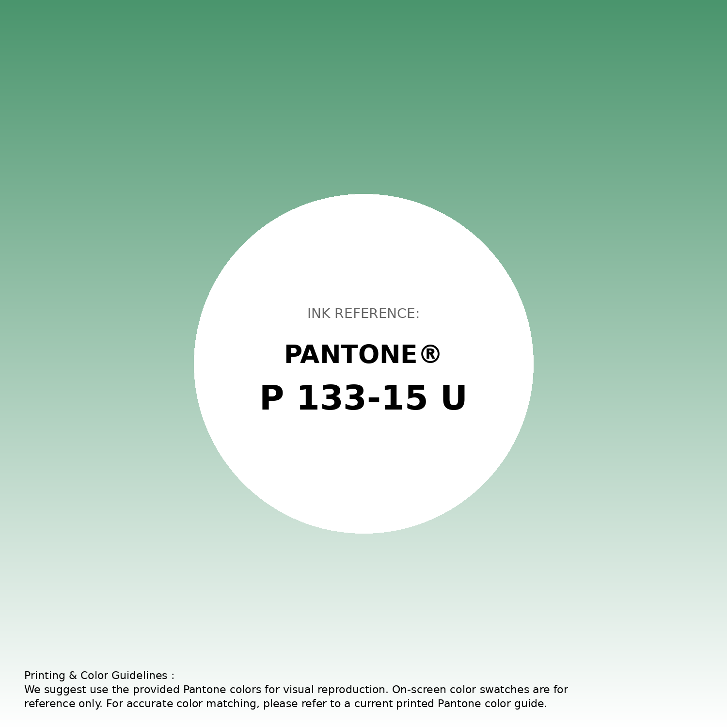 Stunning gradient artwork featuring Pantone P 133-15 U Color | Hex color Code #4a956d. Beautiful color transitions perfect for modern designs and backgrounds. #gradient #colorart #design #4a956d