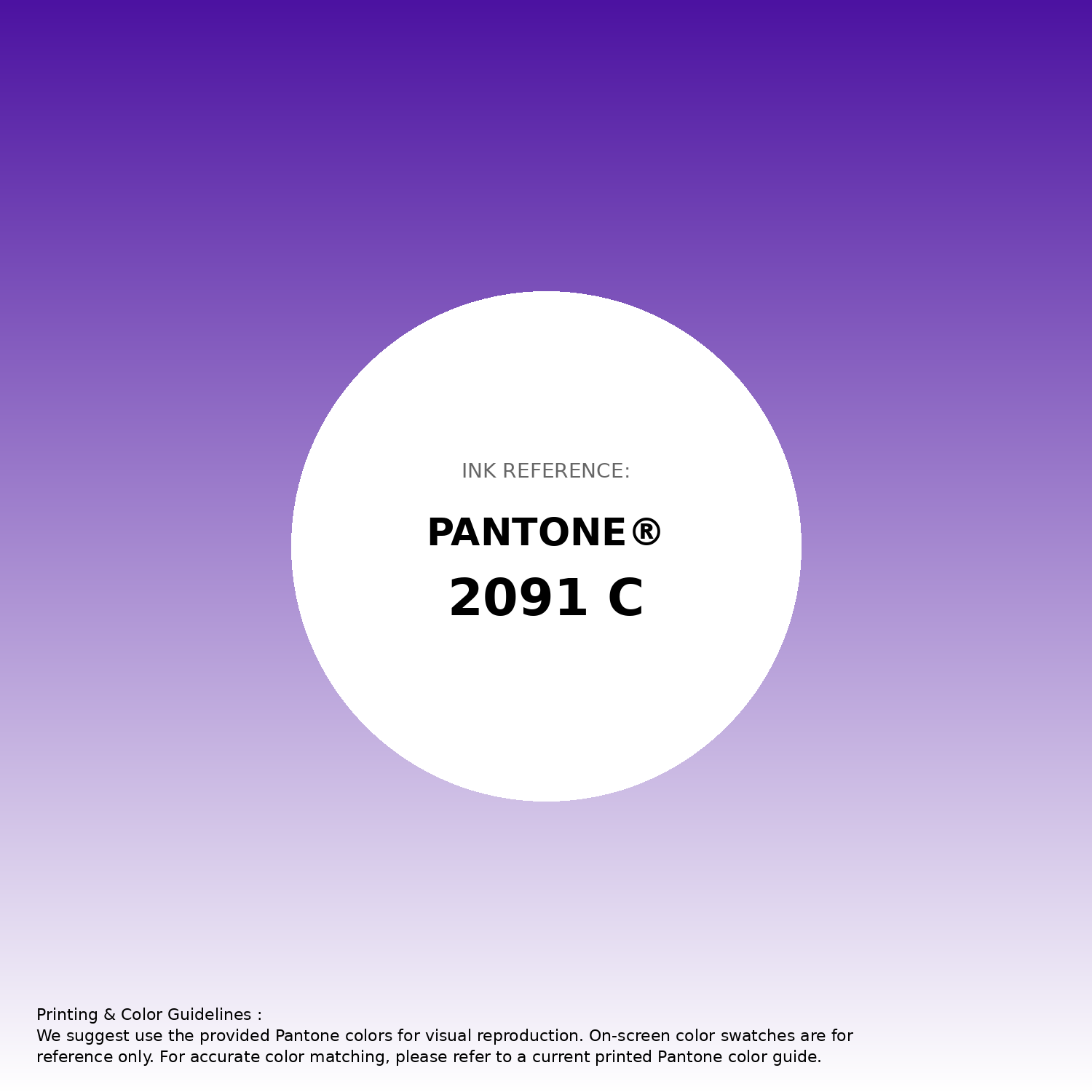 Stunning gradient artwork featuring Pantone 2091 C Color | Hex color Code #4c12a1. Beautiful color transitions perfect for modern designs and backgrounds. #gradient #colorart #design #4c12a1