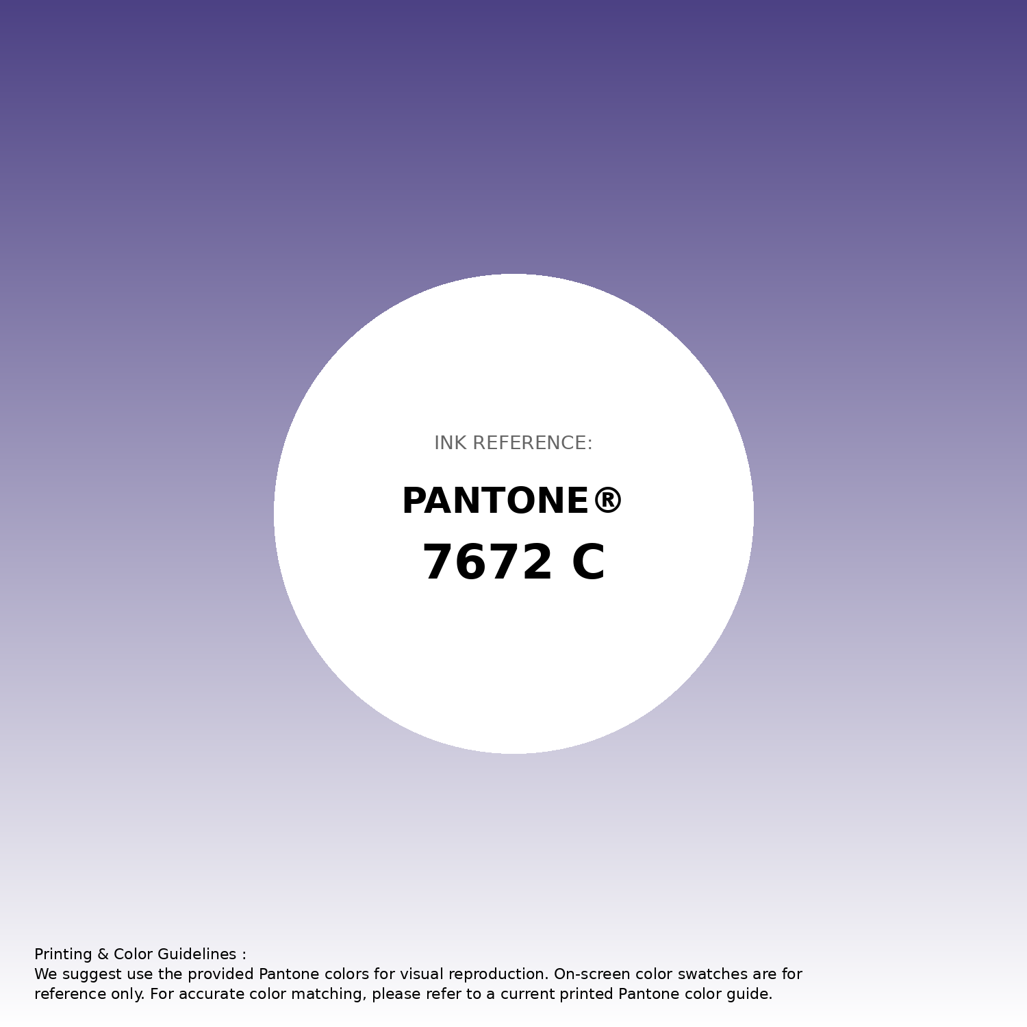 Hex Color #4c4184 | Printing Match PANTONE 7672 C | Color