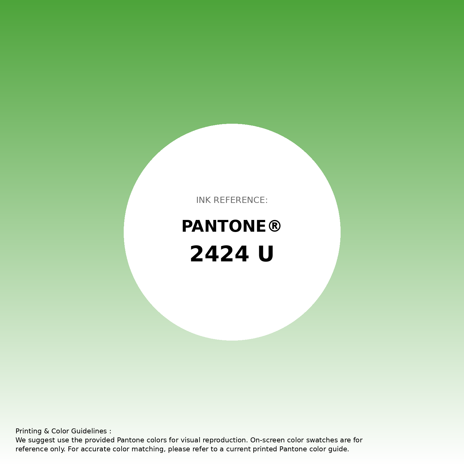 Stunning gradient artwork featuring Pantone 2424 U Color | Hex color Code #4da43a. Beautiful color transitions perfect for modern designs and backgrounds. #gradient #colorart #design #4da43a