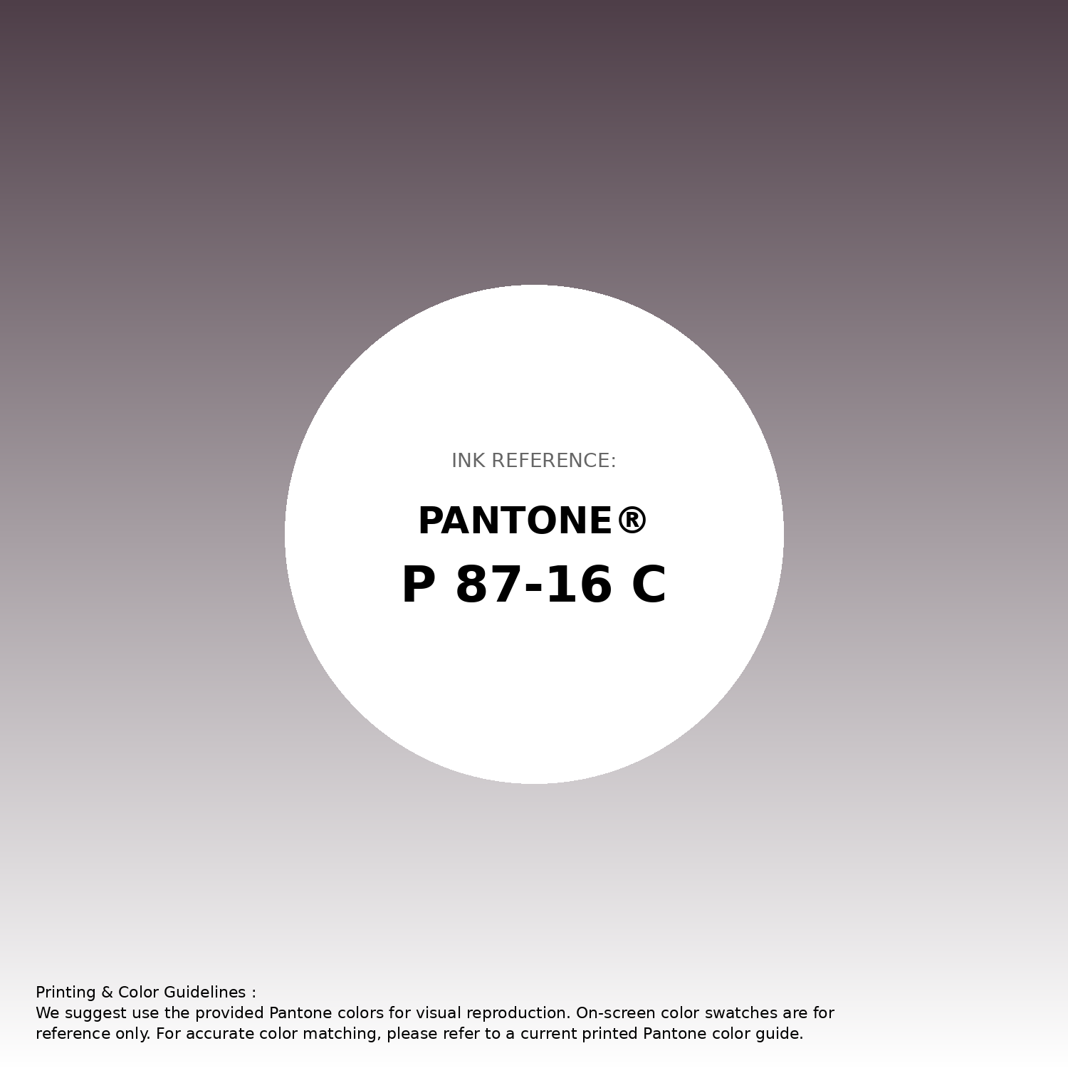 Stunning gradient artwork featuring Pantone P 87-16 C Color | Hex color Code #4e3e48. Beautiful color transitions perfect for modern designs and backgrounds. #gradient #colorart #design #4e3e48
