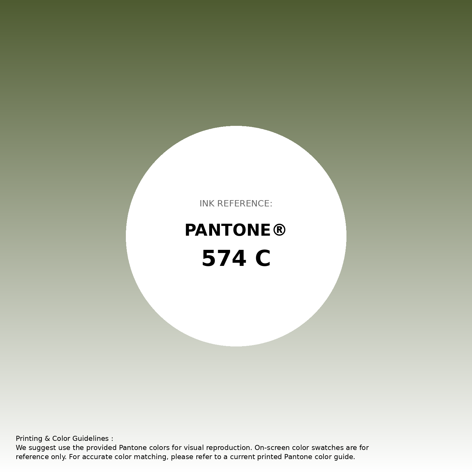 Stunning gradient artwork featuring Pantone 574 C Color | Hex color Code #4e5b31. Beautiful color transitions perfect for modern designs and backgrounds. #gradient #colorart #design #4e5b31